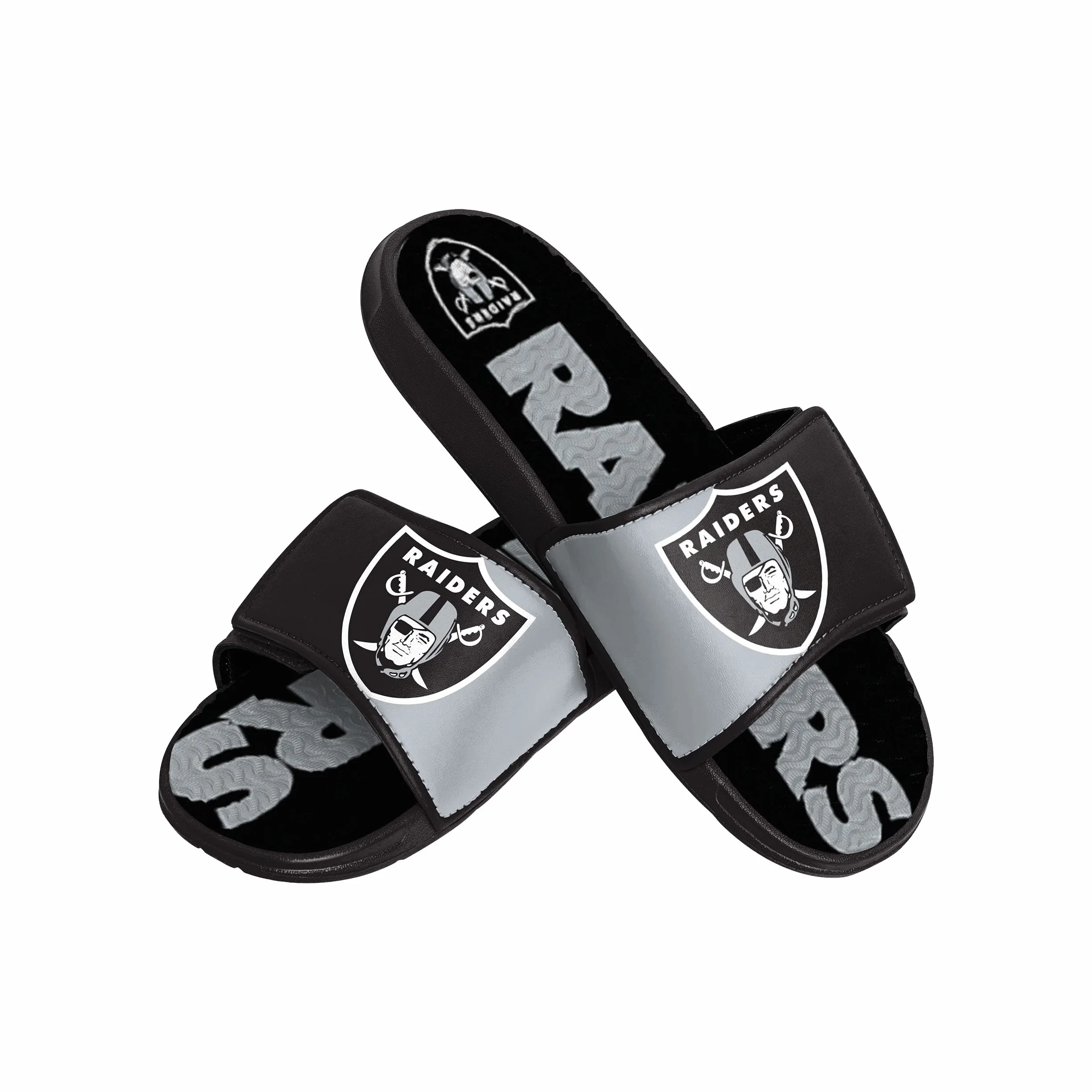 FOCO New Orleans Saints NFL Wordmark Gel Slides Sandali Uomo - 7-8