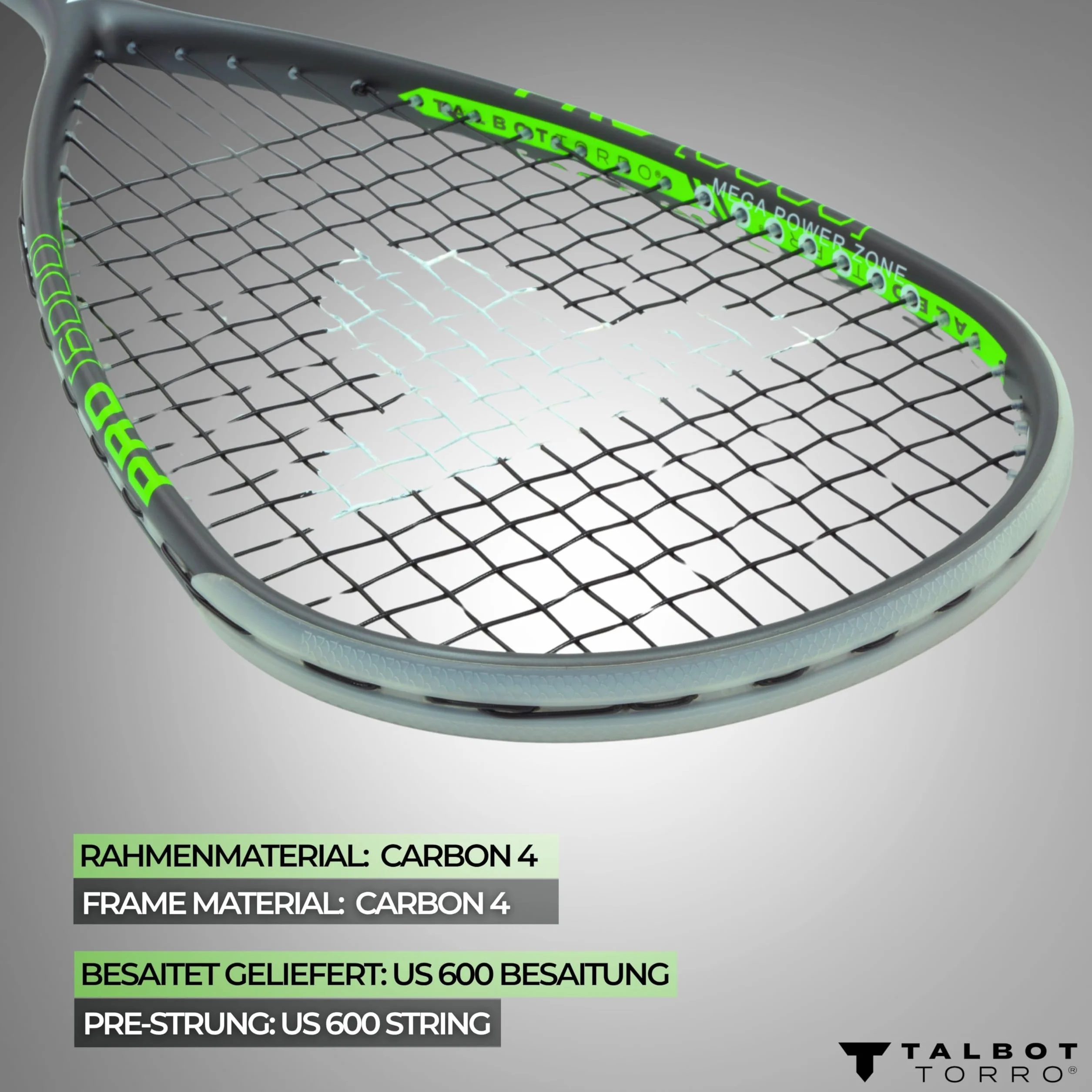 Talbot-Torro Racchetta da Squash PRO 6000 Carbon 4 Offense-Plus