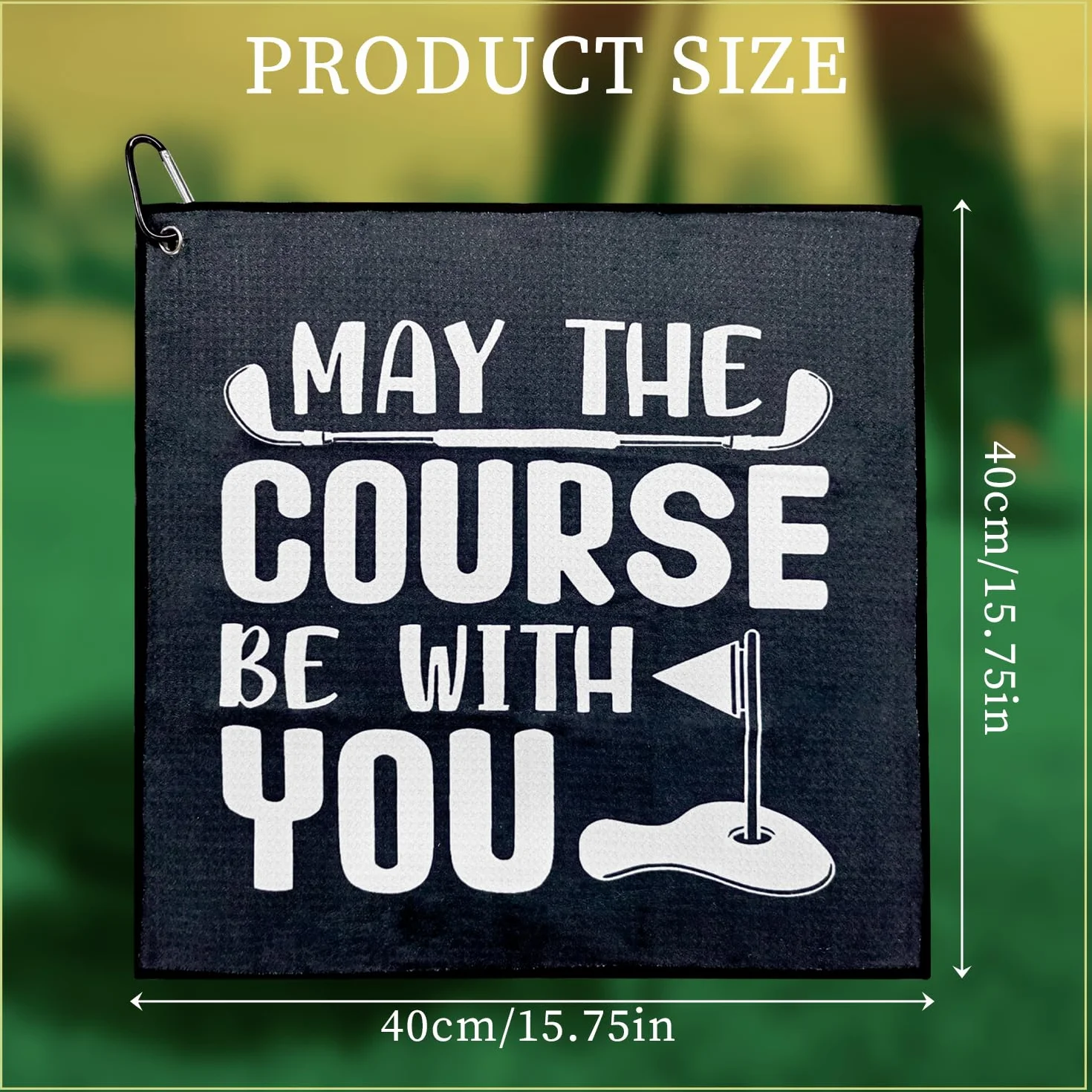 Asciugamano da golf personalizzato con clip per sacche da golf regali uomo