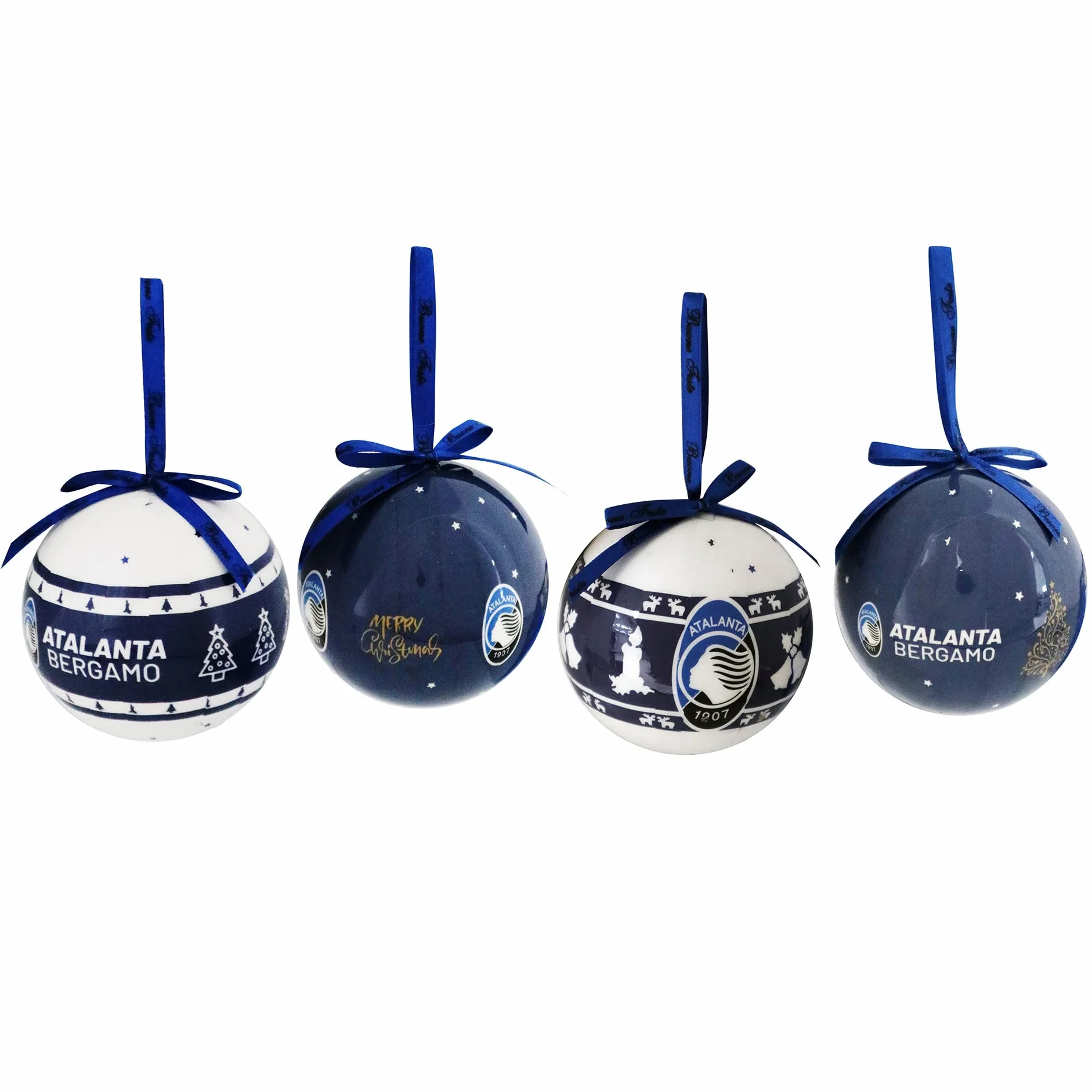 Giemme Set 4 Palline di Natale Atalanta