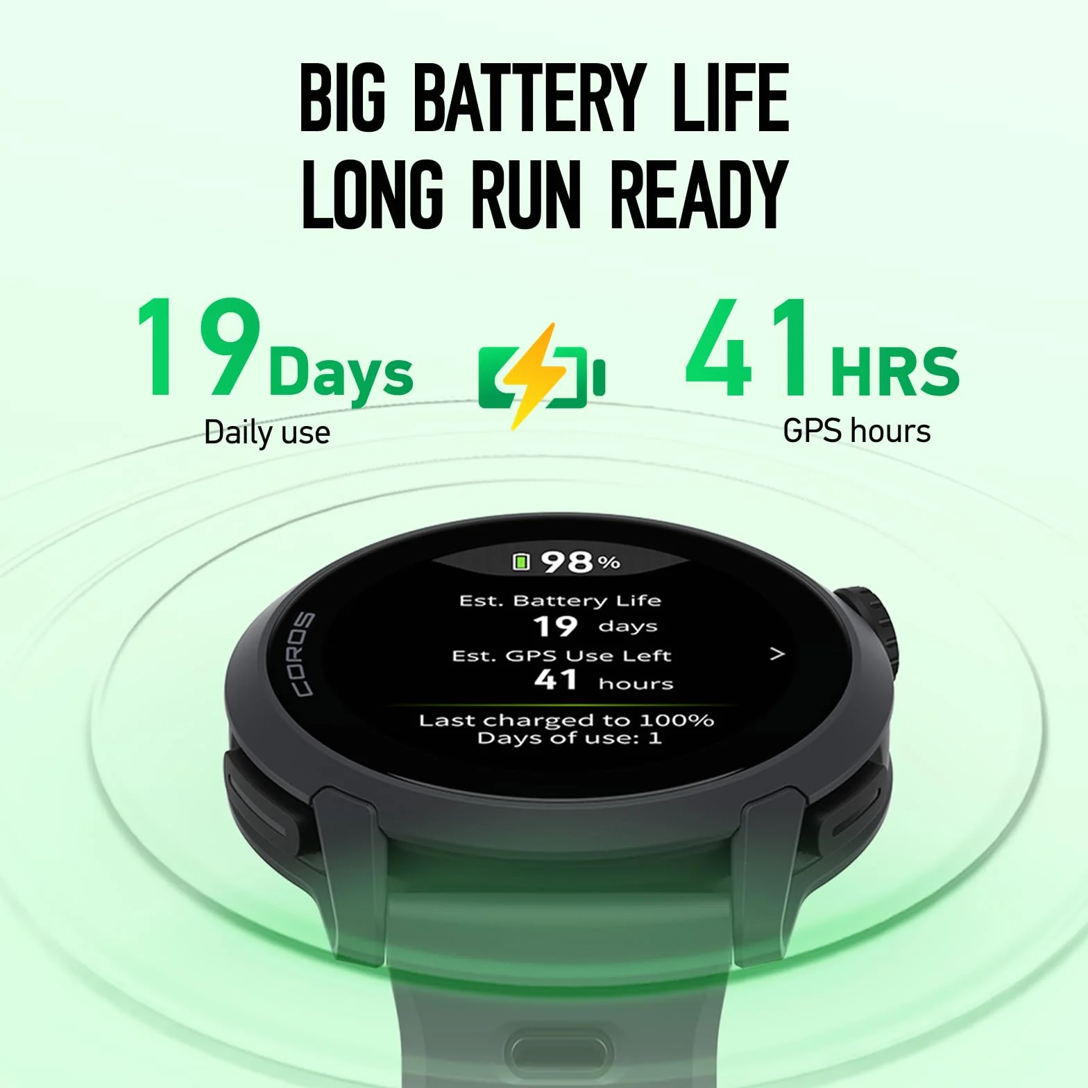 COROS PACE 4 Orologio GPS sportivo ultraleggero, 1,2" Touchscreen AMOLED, 19 giorni di utilizzo quotidiano, controllo vocale, strumenti di allenamento avanzati, GPS, navigazione (Nero Silicone)