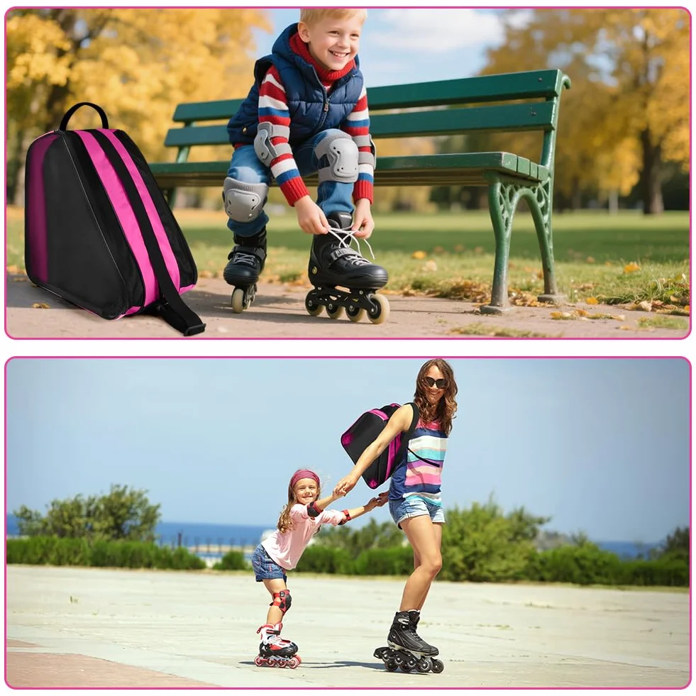 Flintronic Borsa Pattini Traspirante con Tracolla Regolabile per Scarpe Skate e Pattini in Linea