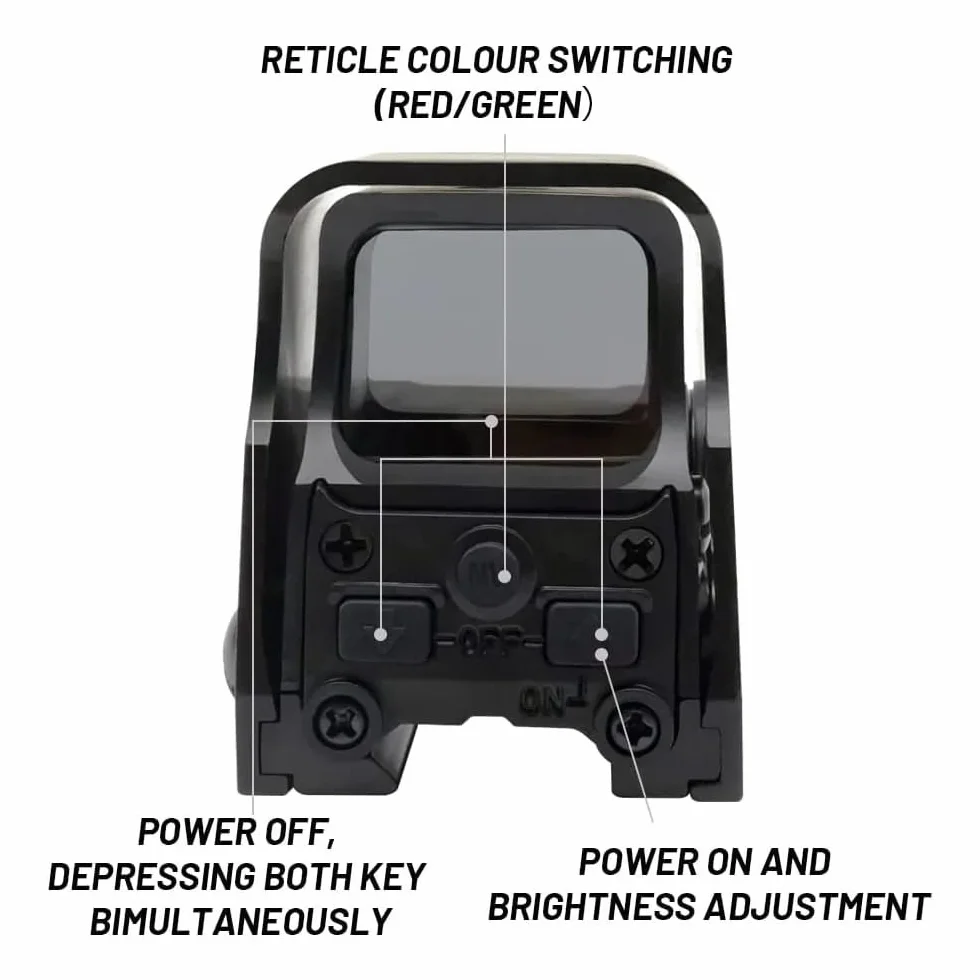 ACEXIER Tattico Cannocchiale Caccia Fucile Collimatore Ottica Reflex Punto Olografico Rosso Verde 20mm Rail Mount
