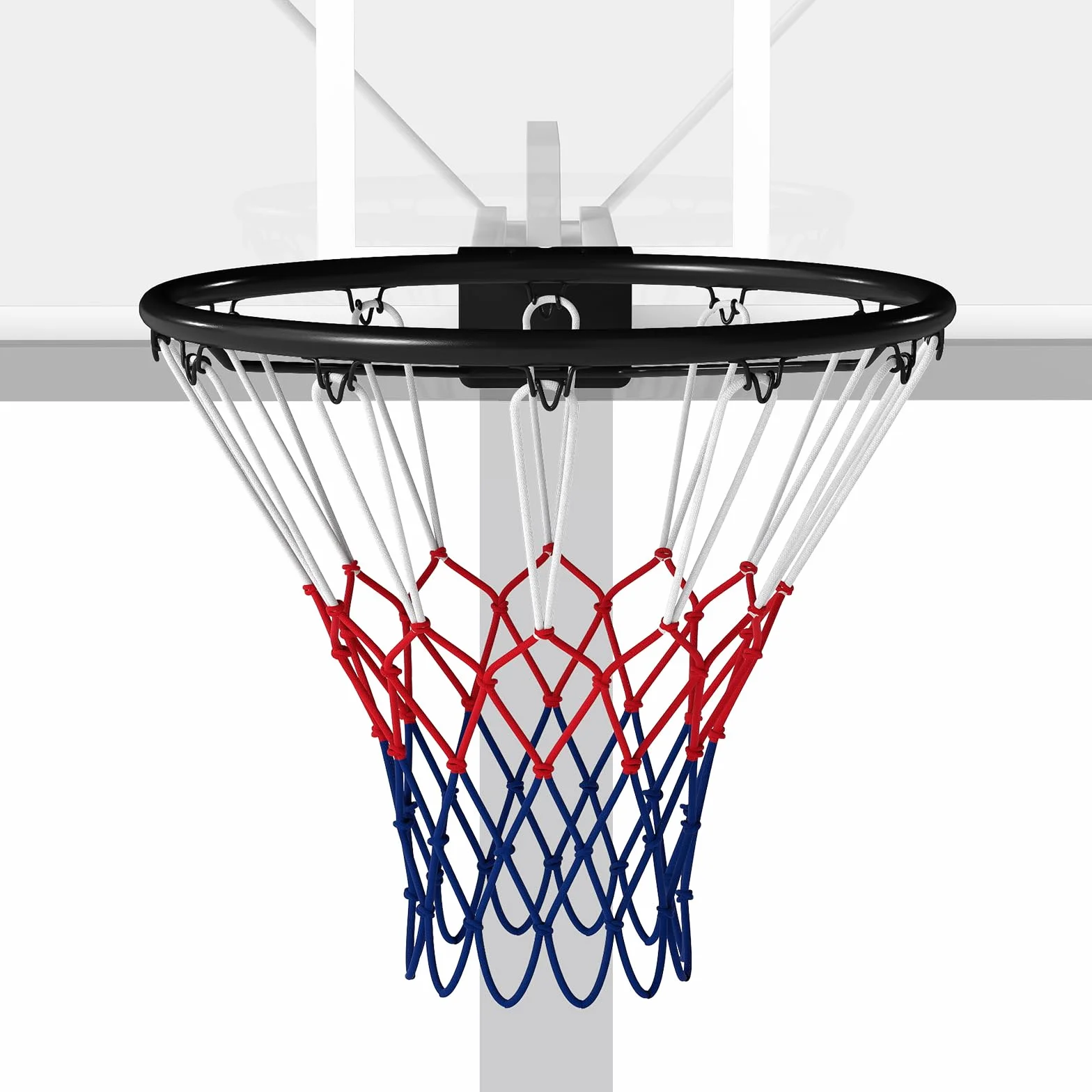 COSTWAY Canestro da Basket da Parete 45 cm, Anello da Pallacanestro con Doppie Molle, Cerchio Universale Esterno Interno