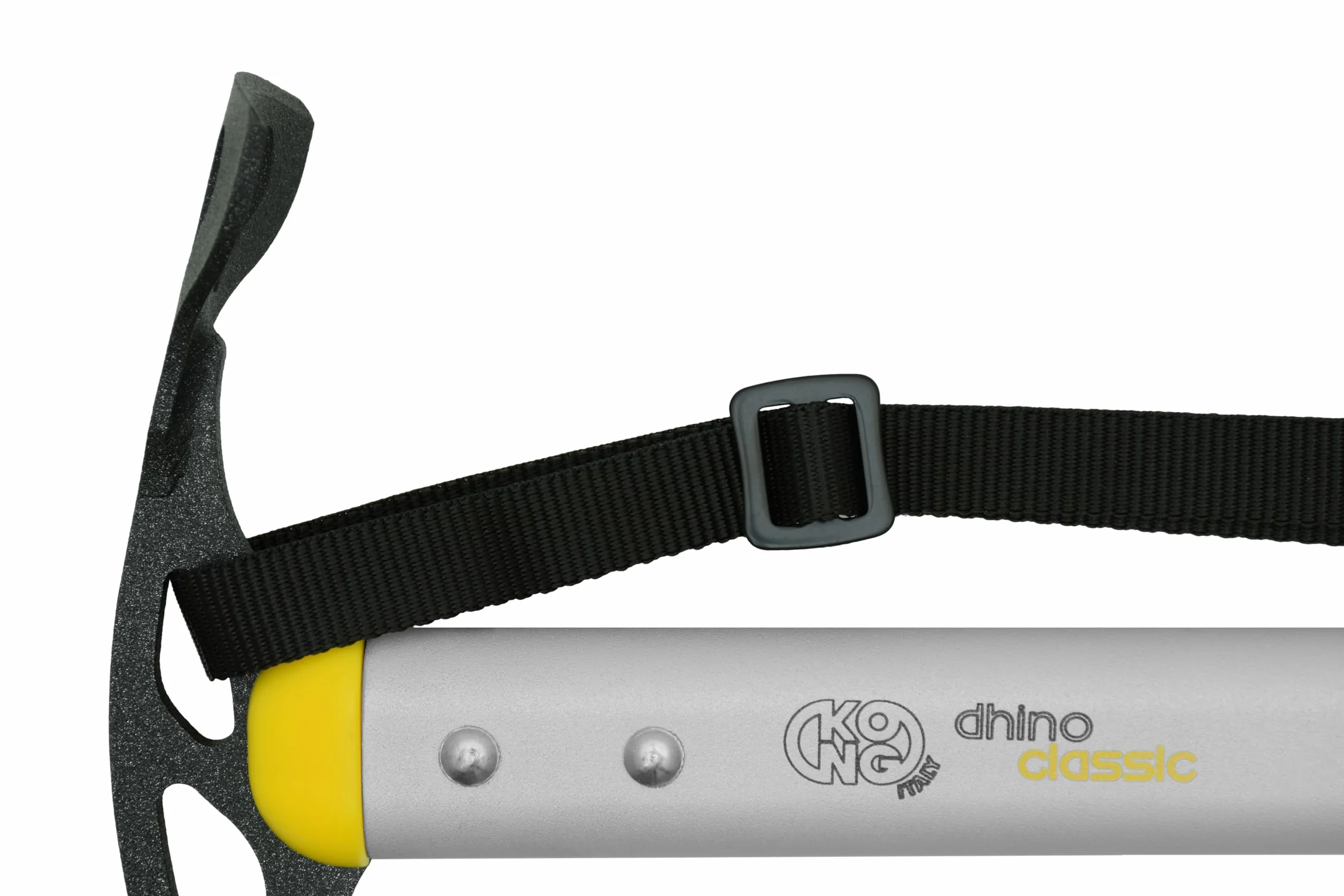 Kong. Dhino Classic. Piccozza da Alpinismo. Corpo in Alluminio Leggero, Becca e Puntale in Acciaio Zincato. Grip Superiore. Certificata CE EN 13089/1. Made in Italy.