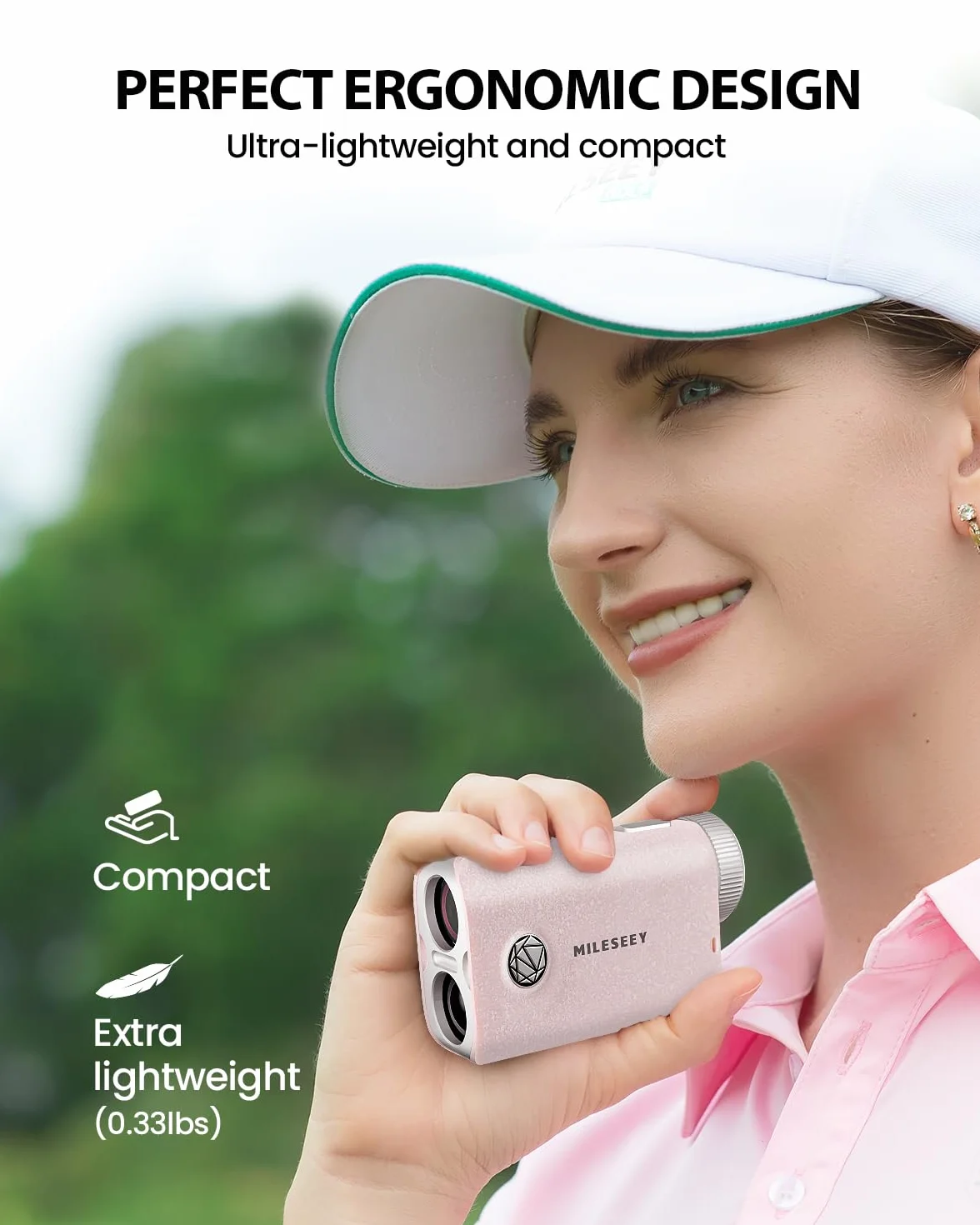 MiLESEEY Telemetro Laser da Golf Tascabile di Alta Qualità con IP65 Impermeabile, 1000 Metri di Telemetro Laser Ricaricabile per il Golf, 0,1s Flagpole Blocco Vibrazioni