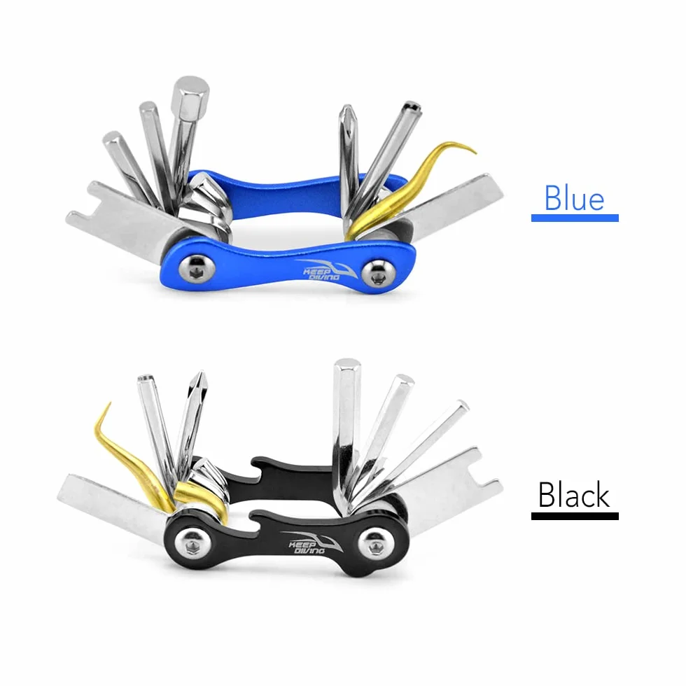 pacchetto di strumenti per immersioni,YIWENG Strumento di riparazione per immersioni subacquee 8 in 1 Strumento di immersione multifunzionale Pacchetto di strumenti per immersioni Kit di strumenti per