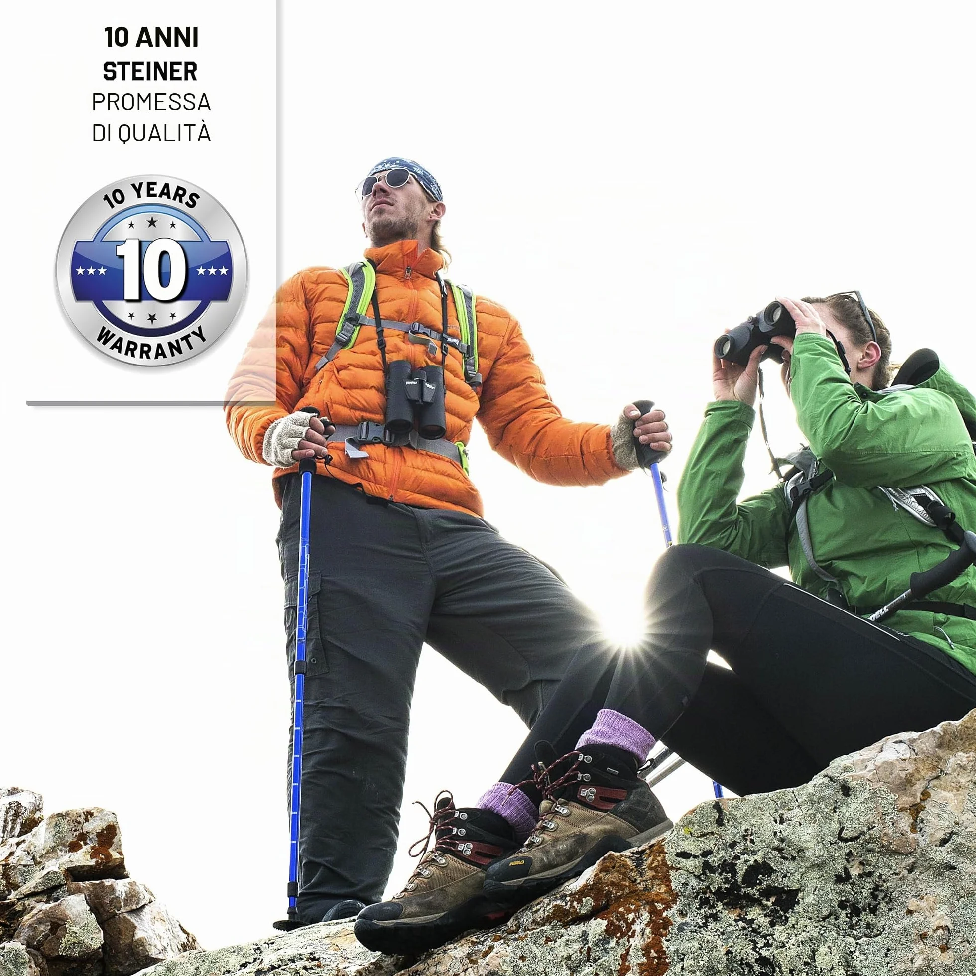STEINER Binocolo Safari UltraSharp 8x22 compatto leggero per adulti bambini viaggi escursioni