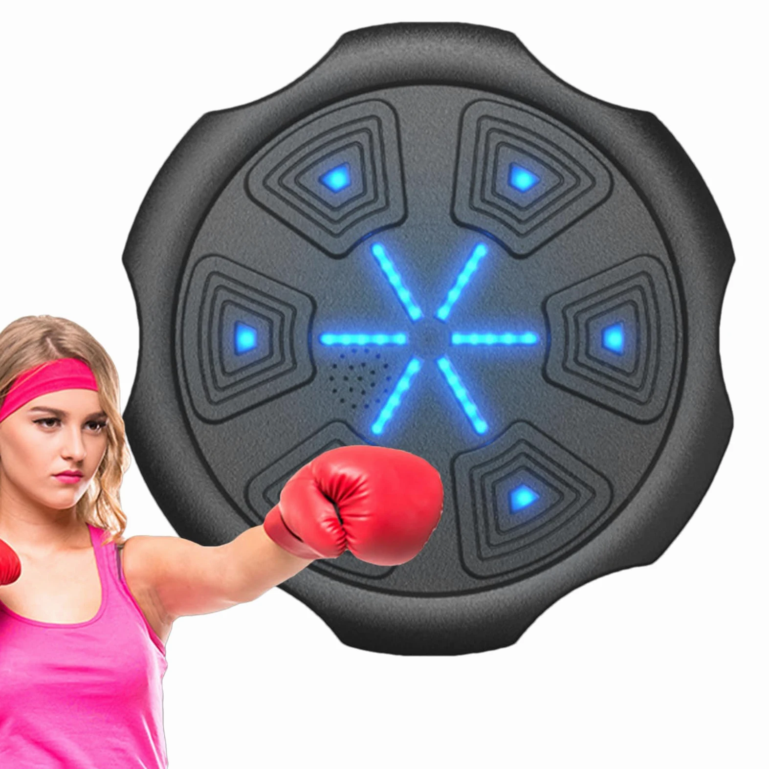 Macchina Da Boxe Musicale Pannelli Digitali Da Parete | Punching Ball Elettronico Musicale Pannelli Da Pugni Ricaricabile 2000mAh Per Adulti Allenamento Concentrazione