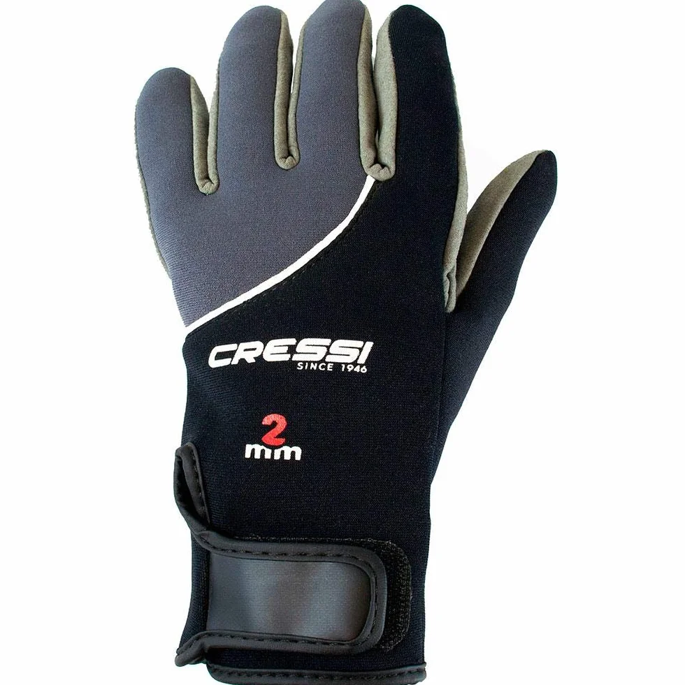 Cressi Tropical Gloves 2mm Guanti Apnea Immersioni Nero Grigio