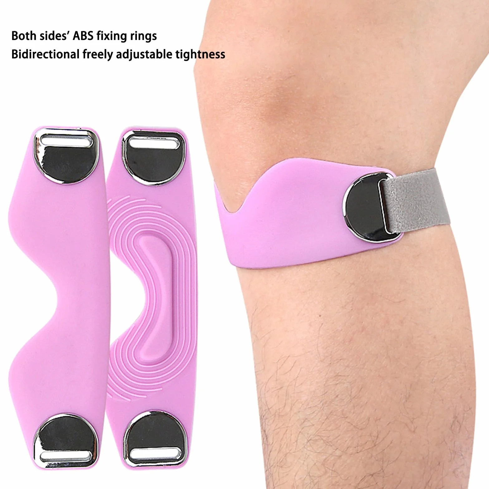 Ginocchiera regolabile in silicone per corsa basket calcio