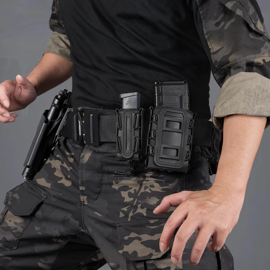 IDOGEAR 2'' Cintura Tattica Militare Molle Cintura Interna 1,75'' Sgancio Rapido Fibbia Metallica Heavy Duty