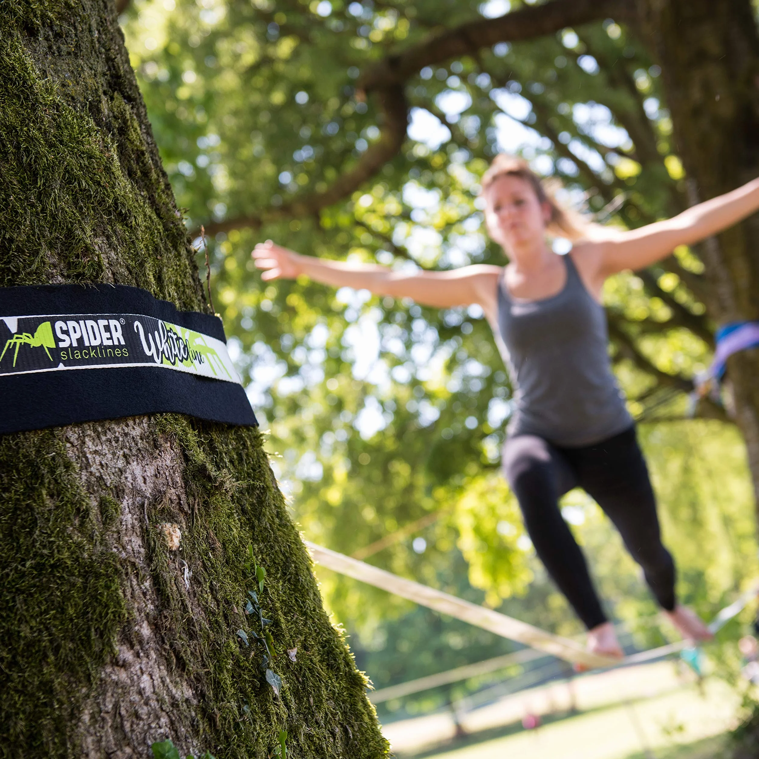 Protezione Alberi XL Tessuto Resistente ad Abrasioni Chiusura Rapida 200 cm per Slacklines Spider