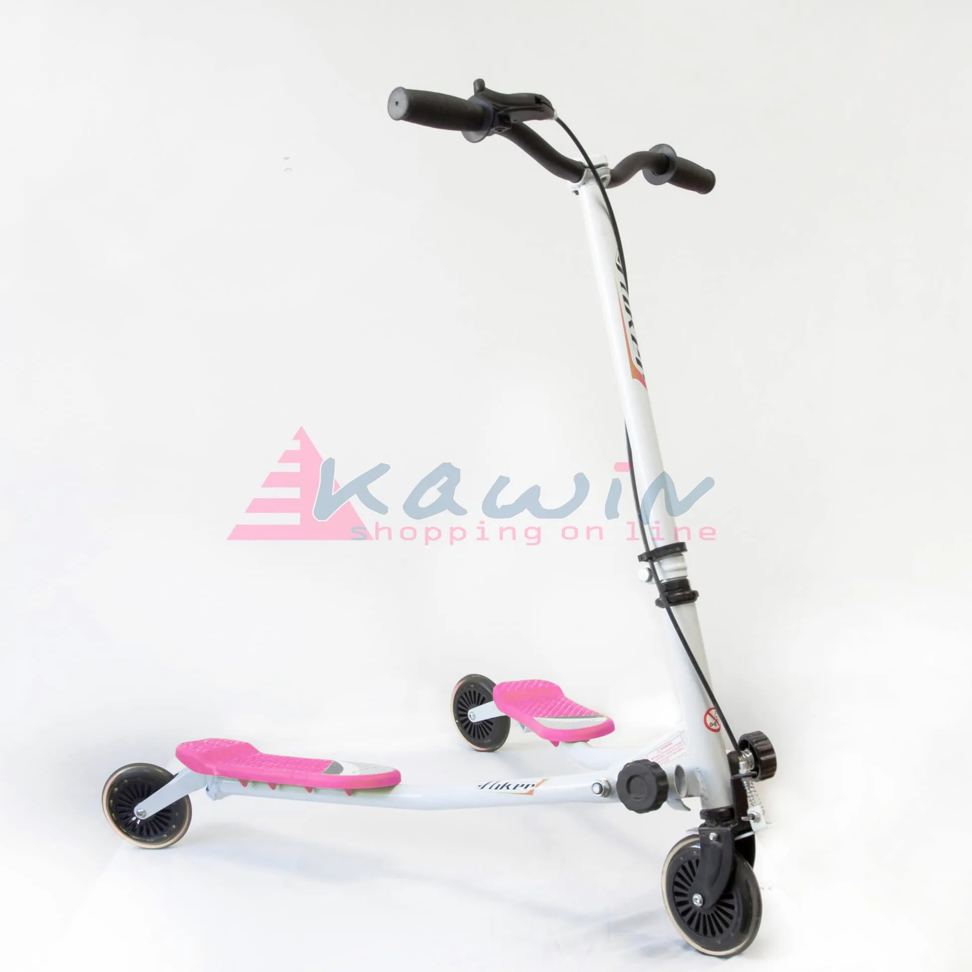 BIPATTINO - MONOPATTINO 3 RUOTE - SKATEBOARD - SKATE (ROSA)
