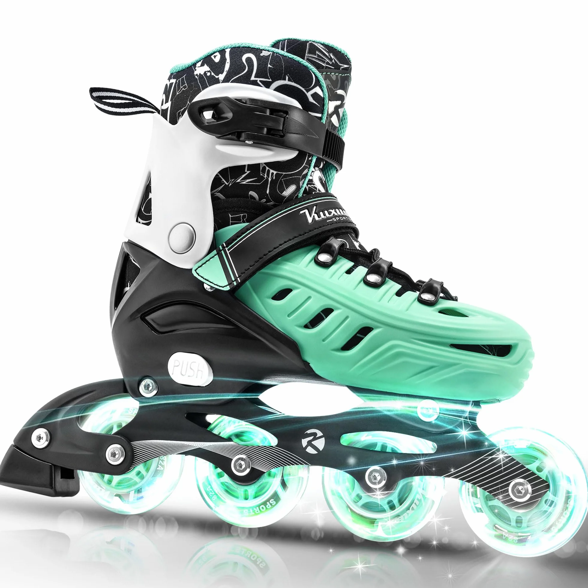 Kuxuan Skates Pattini in linea regolabili per bambini ragazze ragazzi