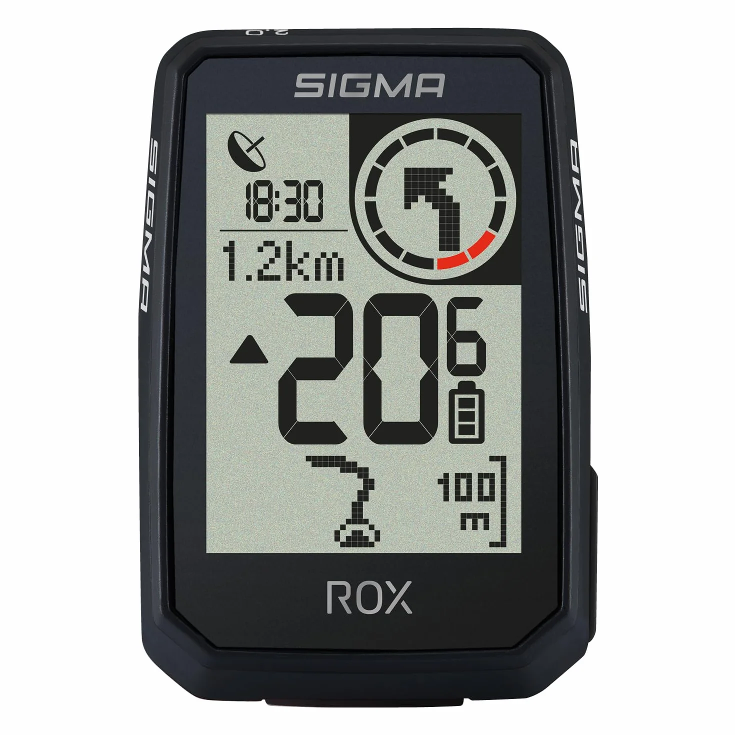 SIGMA ROX 2.0 Endurance Black Computer da bicicletta wireless GPS navigazione 26h Compatibile E-Bike