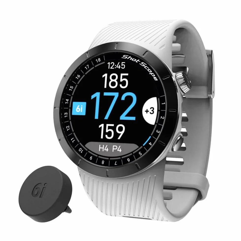 Shot Scope X5 GPS Watch and Shot Tracking System Prestige White