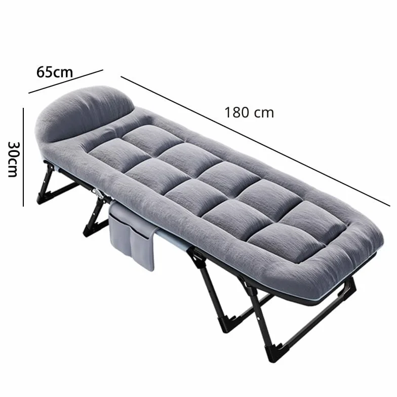 Letto da campeggio pieghevole per adulti 180cm capacità 200kg telaio in metallo