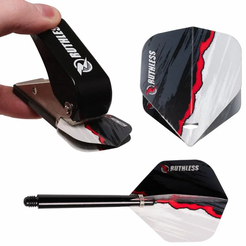 Ruthless Dart Flight Punch Pocket Size Freccette Accessorio Rosso Nero Bianco