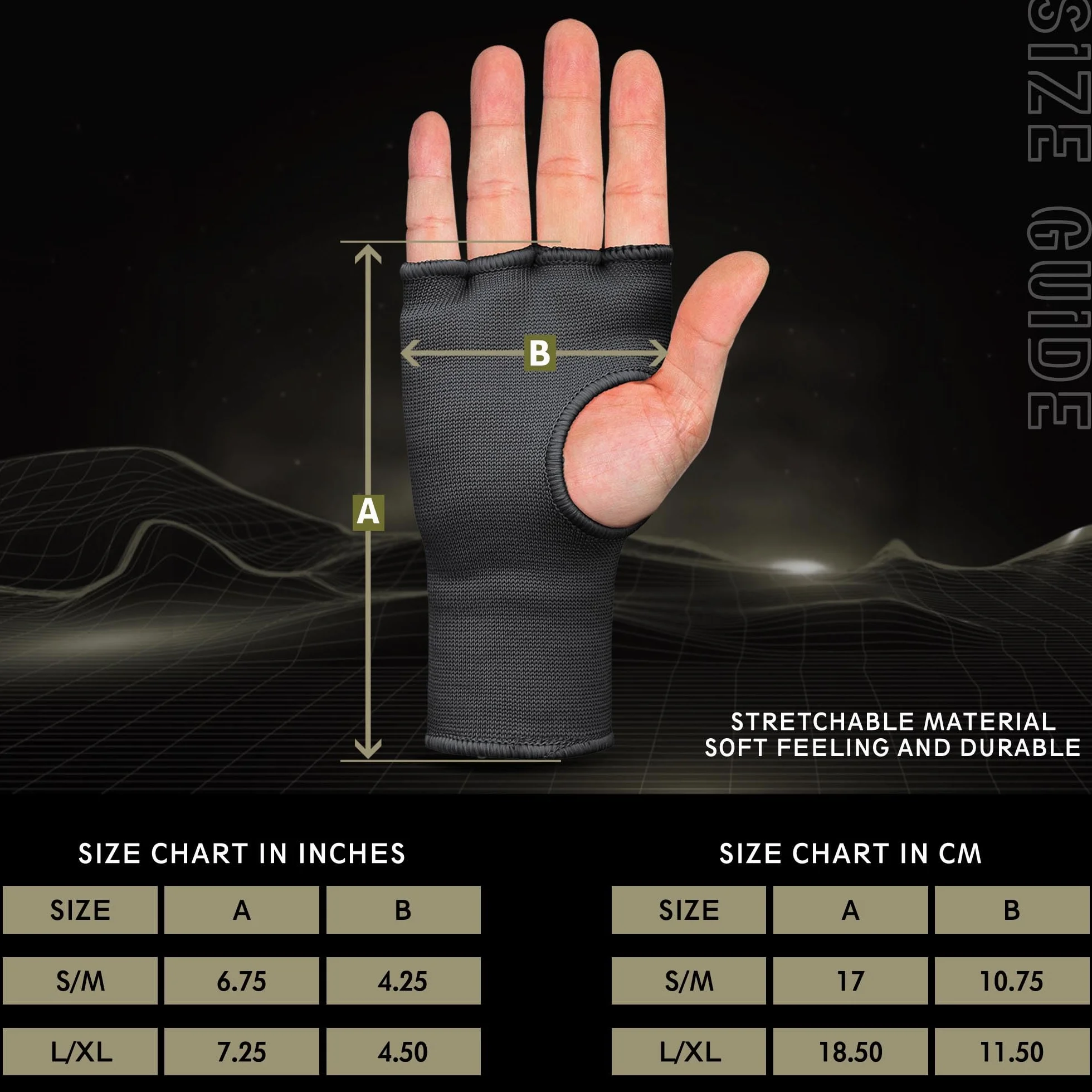 Mytra Fusion Sottoguanti Boxe Imbottito in Gel Senza Cinghie Uomini Donne per MMA Muay Thai Kickboxing