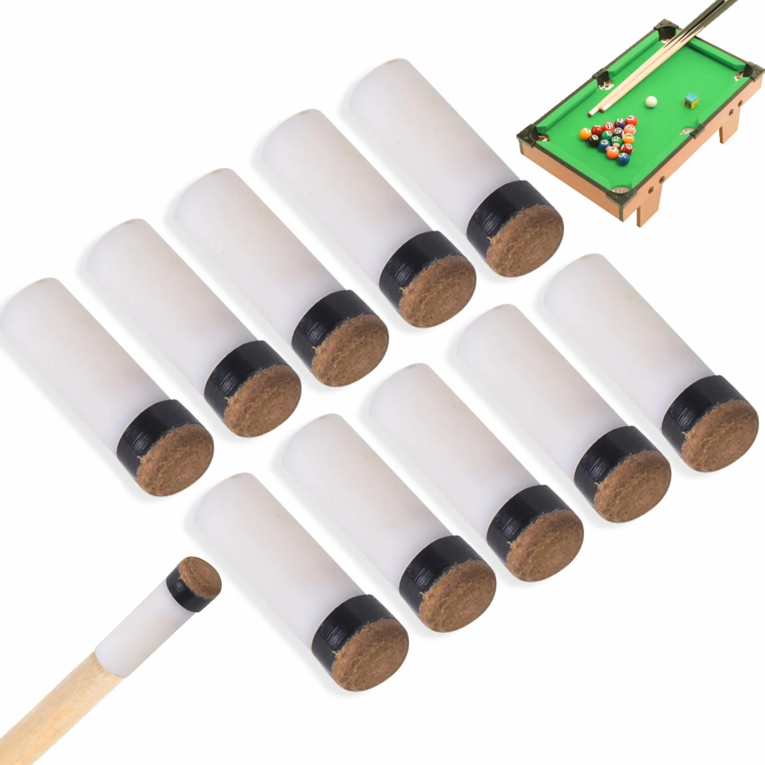 Agatige Punte per Stecche da Biliardo 10-13 mm, 10 Pezzi Ricambio a Vite