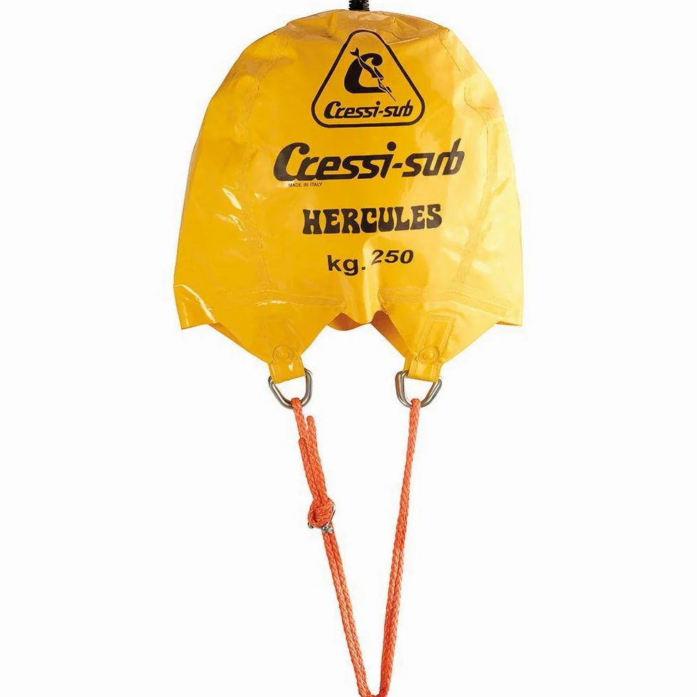Cressi Hercules Lifting Ballon - Pallone per Sollevamento Subacqueo Uso Professionale, Disponibile in 250, 500 e 1000 kg, Giallo, Adulto Unisex