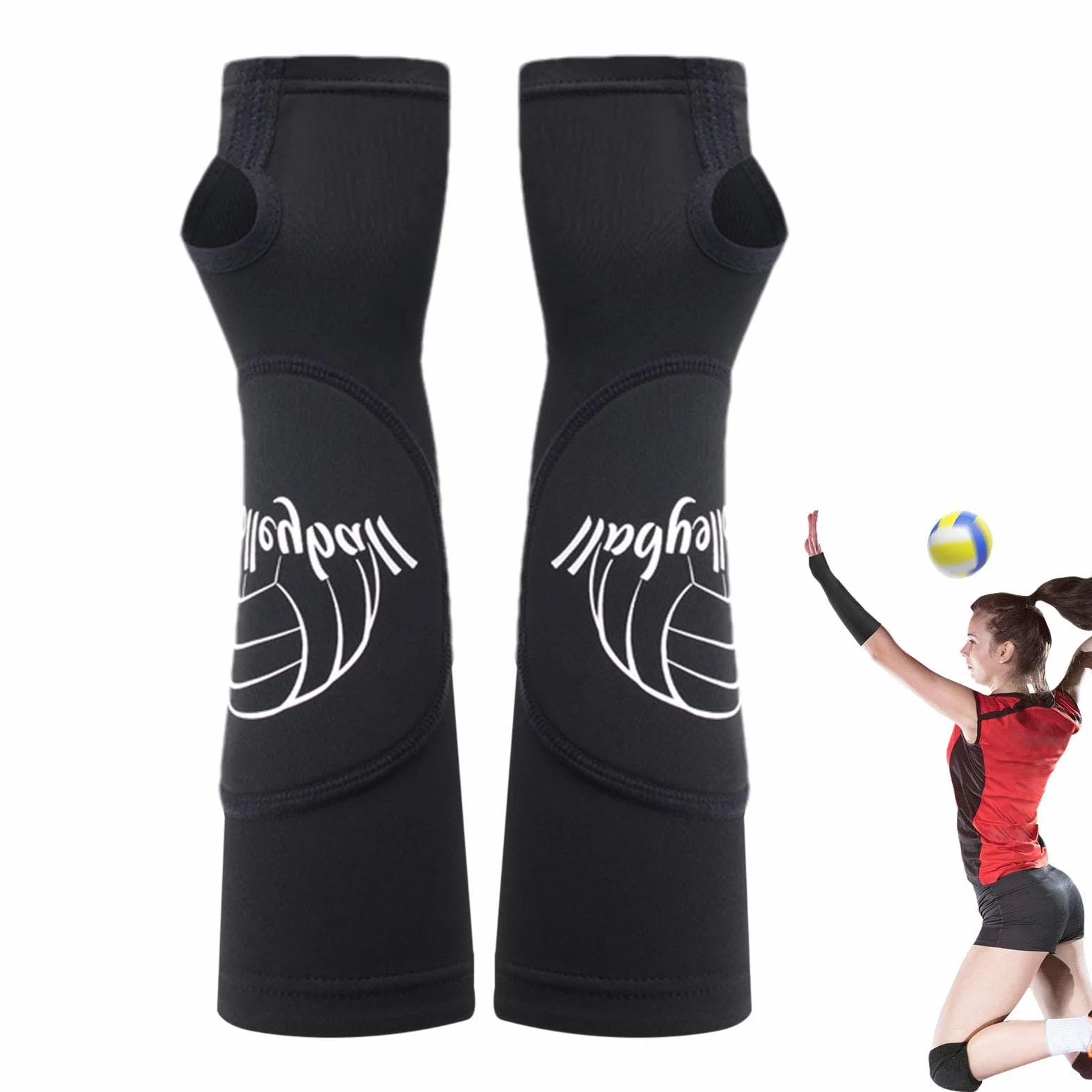 Gomitiere per Pallavolo da Donna, Maniche a Compressione, Protezione Polso per Calcio e Basket