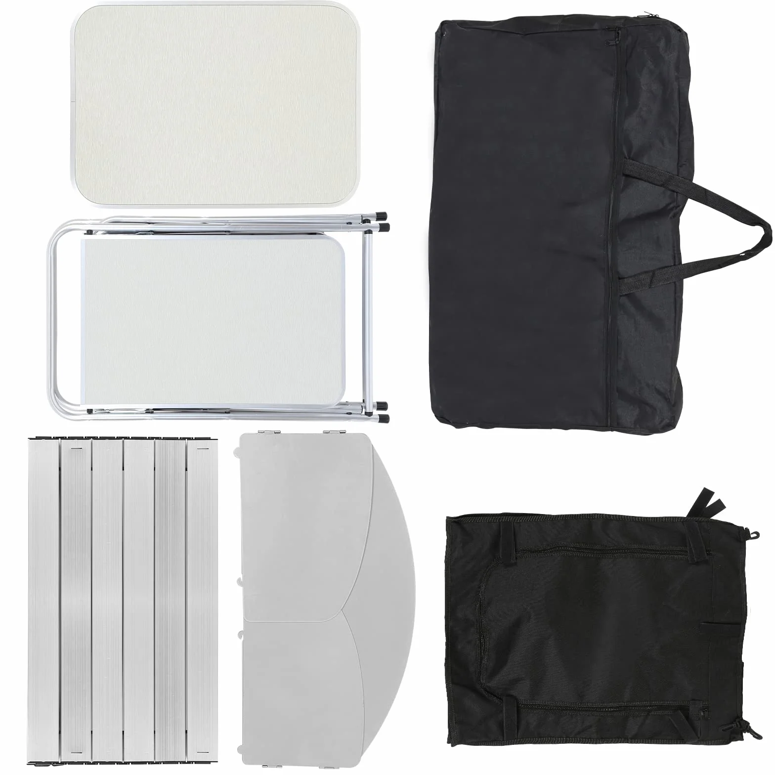 Cucina da campeggio con paraspruzzi e borsa trasporto, armadio pieghevole telaio alluminio, outdoor