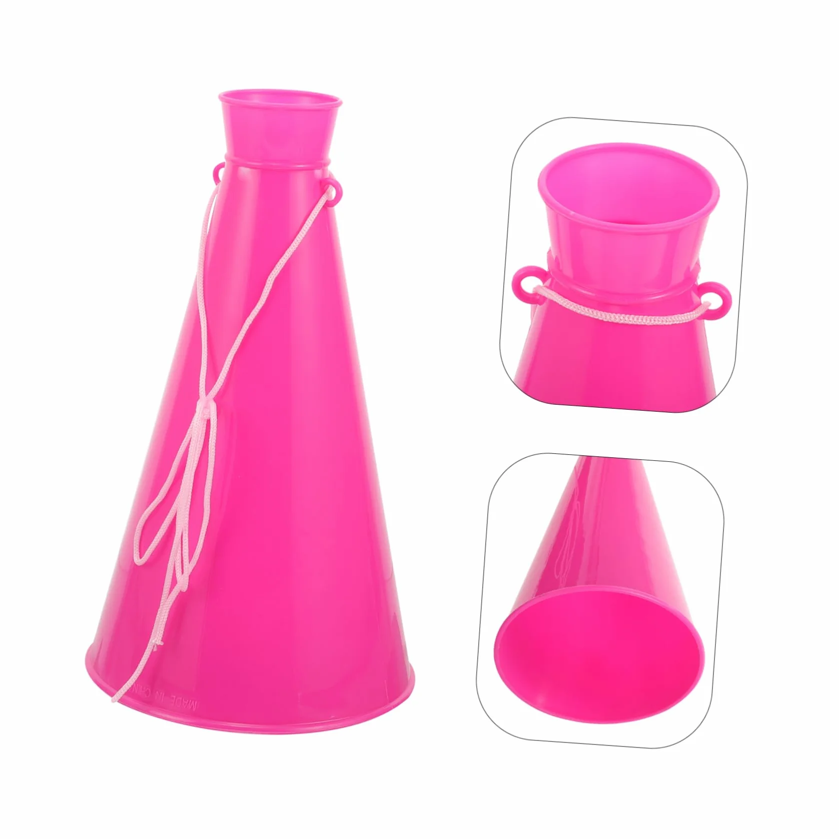 Toyvian Megafono Festa Plastica Rosa Tromba Portatile Altoparlante per Feste Sportivi Celebrazioni Allaperto