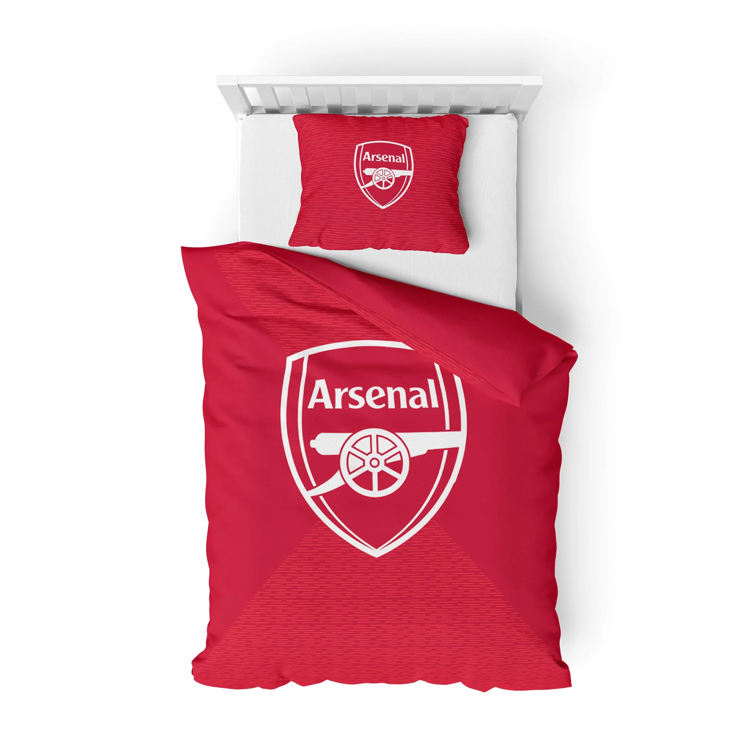FOCO Arsenal FC Football Essential Singolo Copripiumino e Federa Set Biancheria da Letto