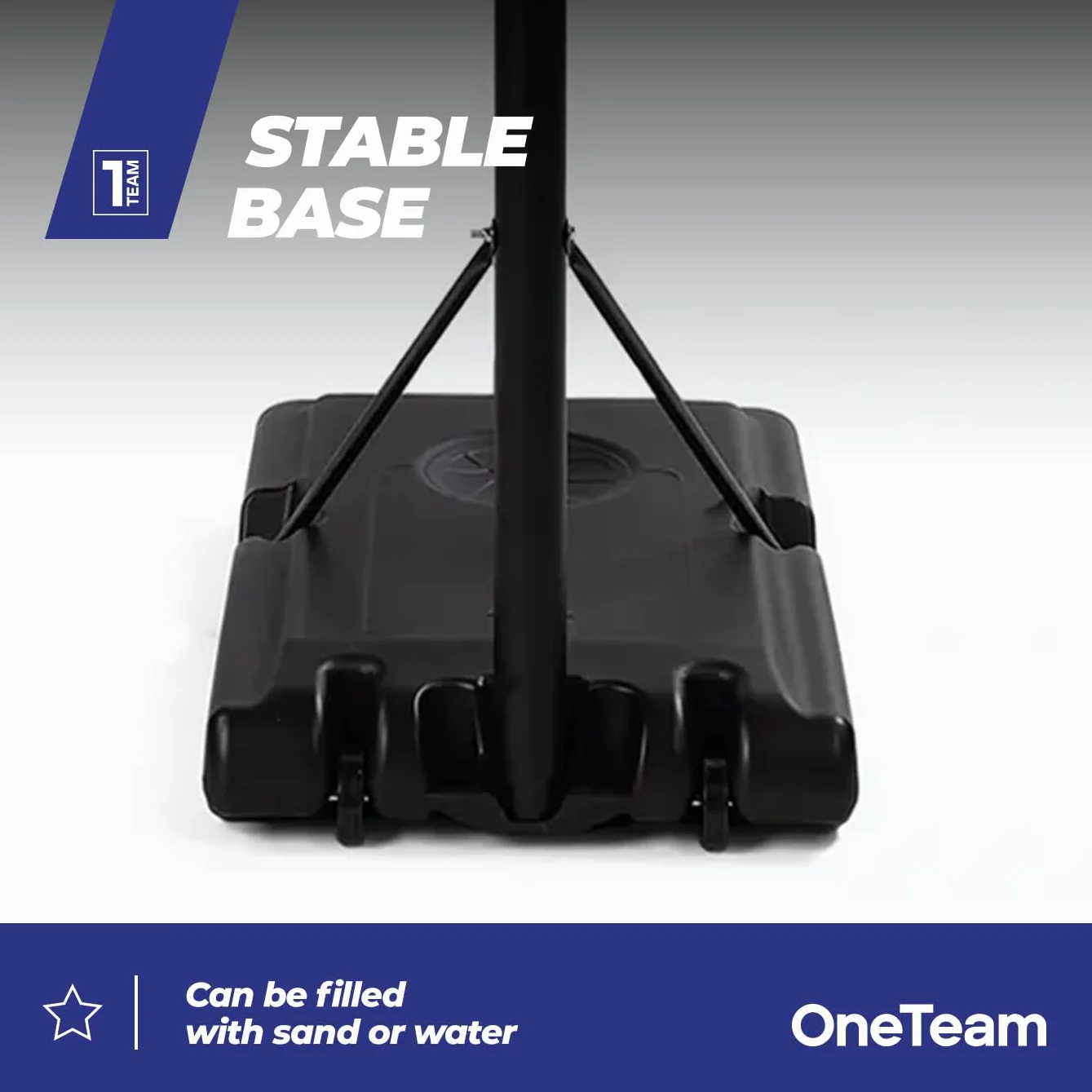 OneTeam Pallacanestro BH04 nero regolabile autoportante 140 l