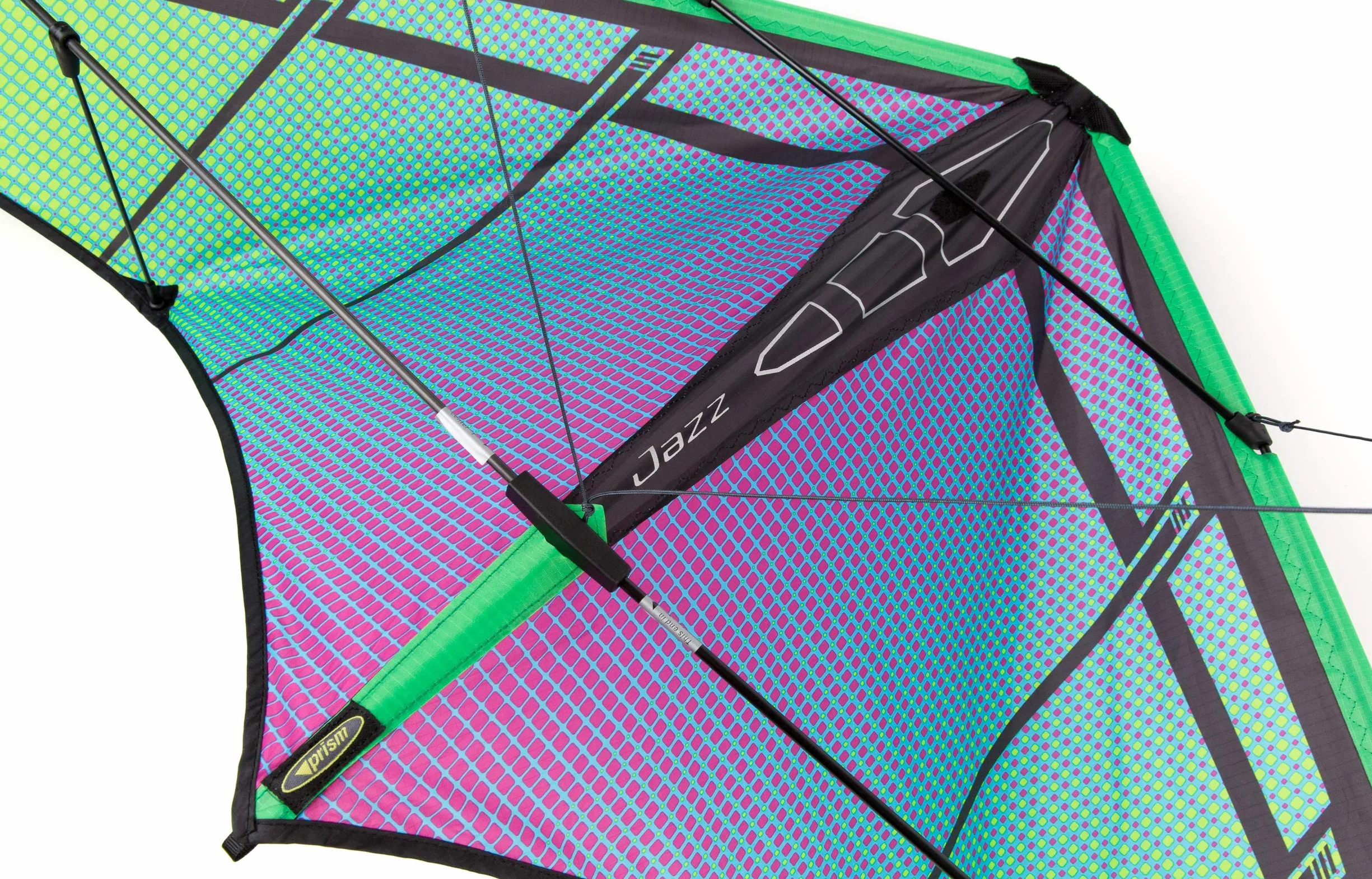 Prism Kite Technology Jazz 2.0 - Aquilone Sportivo a Doppia Linea Pronto per Volare con Linee di Volo, Cinghie da Polso, avvolgitore, Istruzioni (Lingua Italiana Non Garantita) e Custodia
