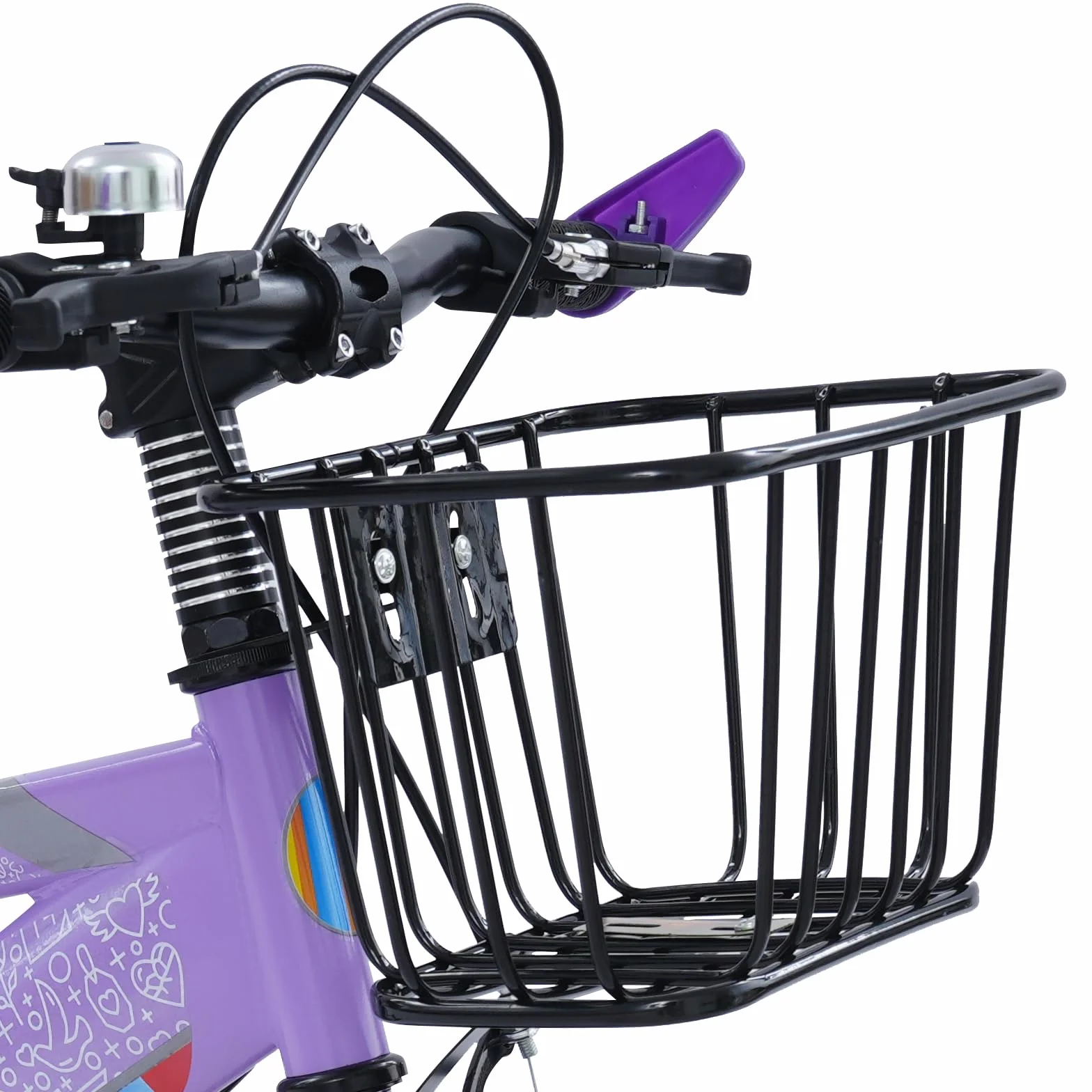 Bicicletta per bambini 14 pollici con rotelle e cestino regolabile