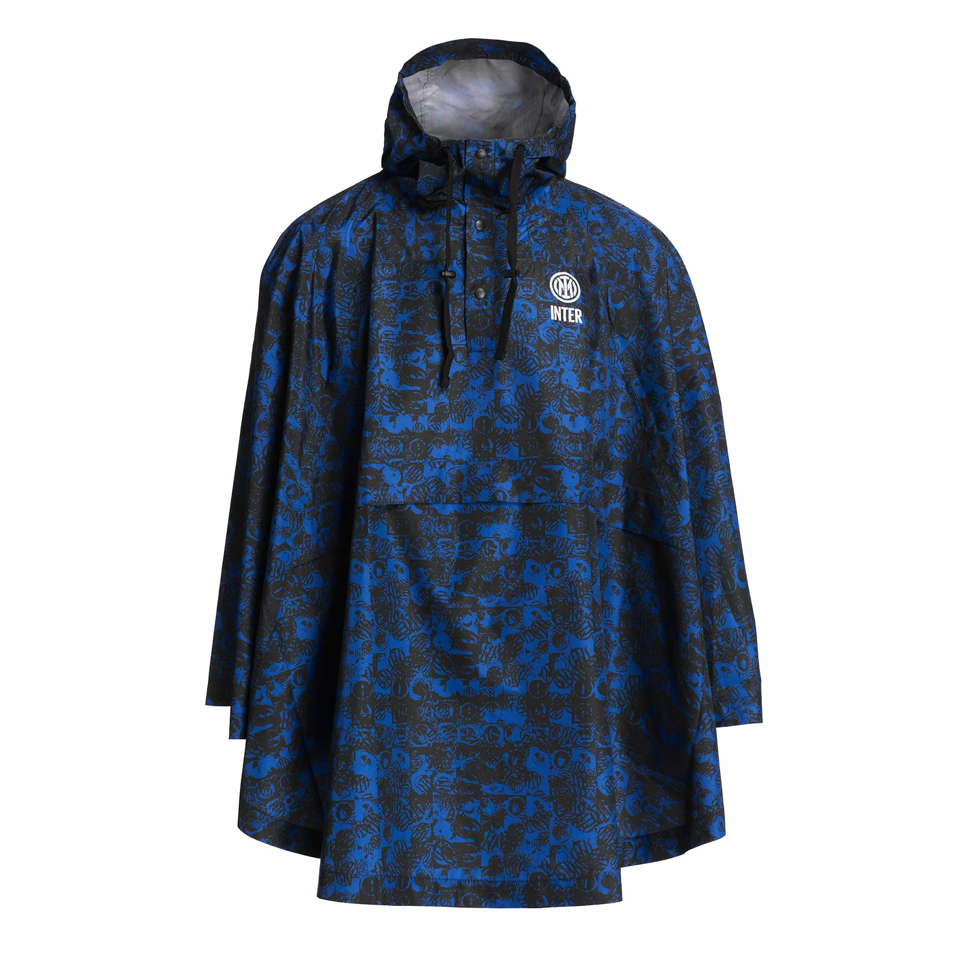 Inter - Giacca/Poncho Impermeabile, Collezione Esclusiva Rain, Unisex-Adulto, Adatta per Tutte le Stagioni e Occasioni, Prodotto Ufficiale