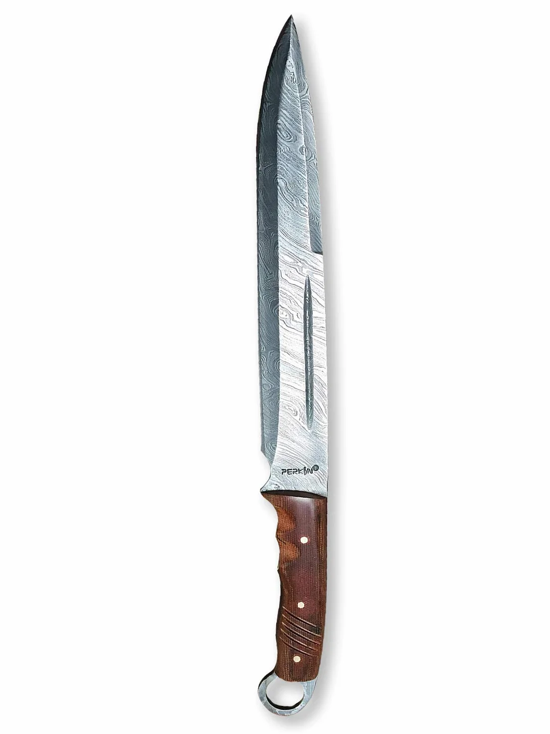 Coltello da caccia in acciaio Damasco (personalizzabile)