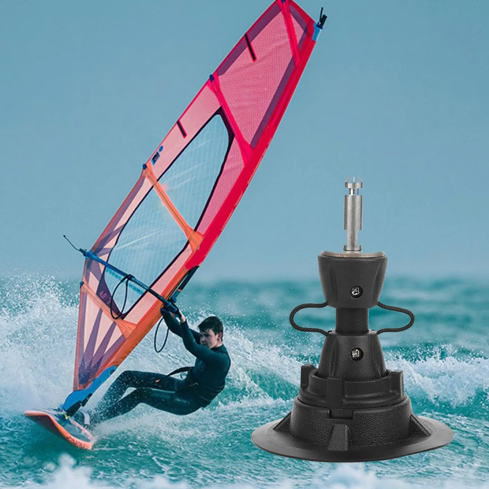 Base per Albero da Windsurf Regolabile con Rotazione 360 Gradi