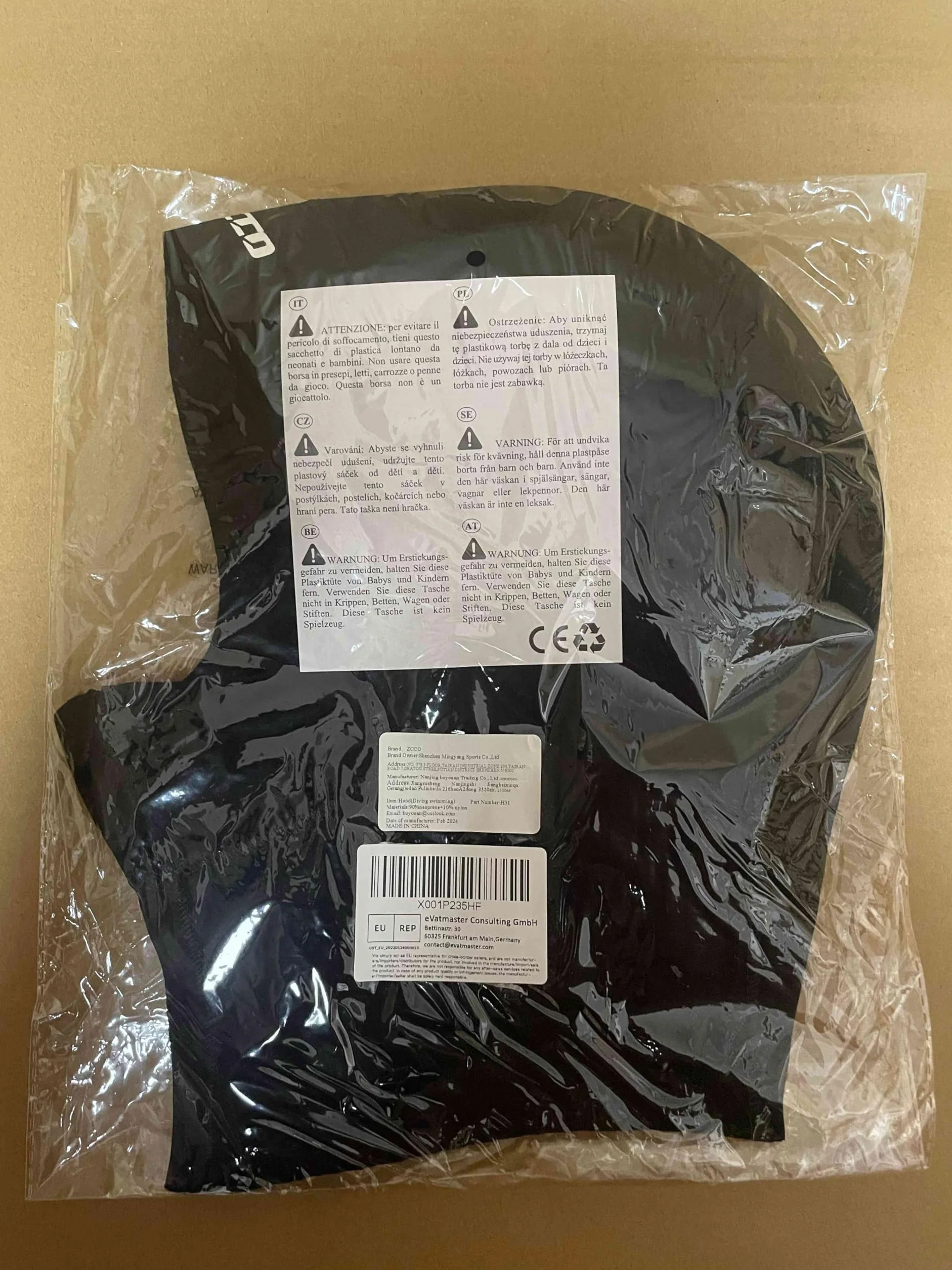 ZCCO Cuffia da immersione in neoprene 3 mm per subacquea, surf, kayak, nuoto