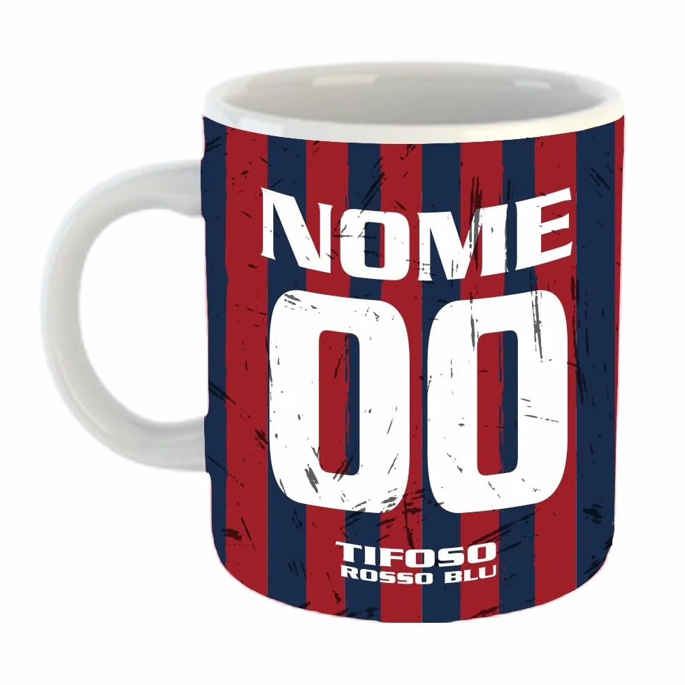 Tazza Tifoso Calcio Serie A Bologna Personalizzata 23x11 Ceramica Sublimatica