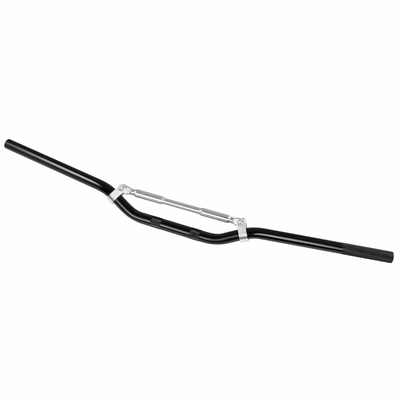 Manubri in alluminio per moto, diametro 22 mm, contorti, colore: nero