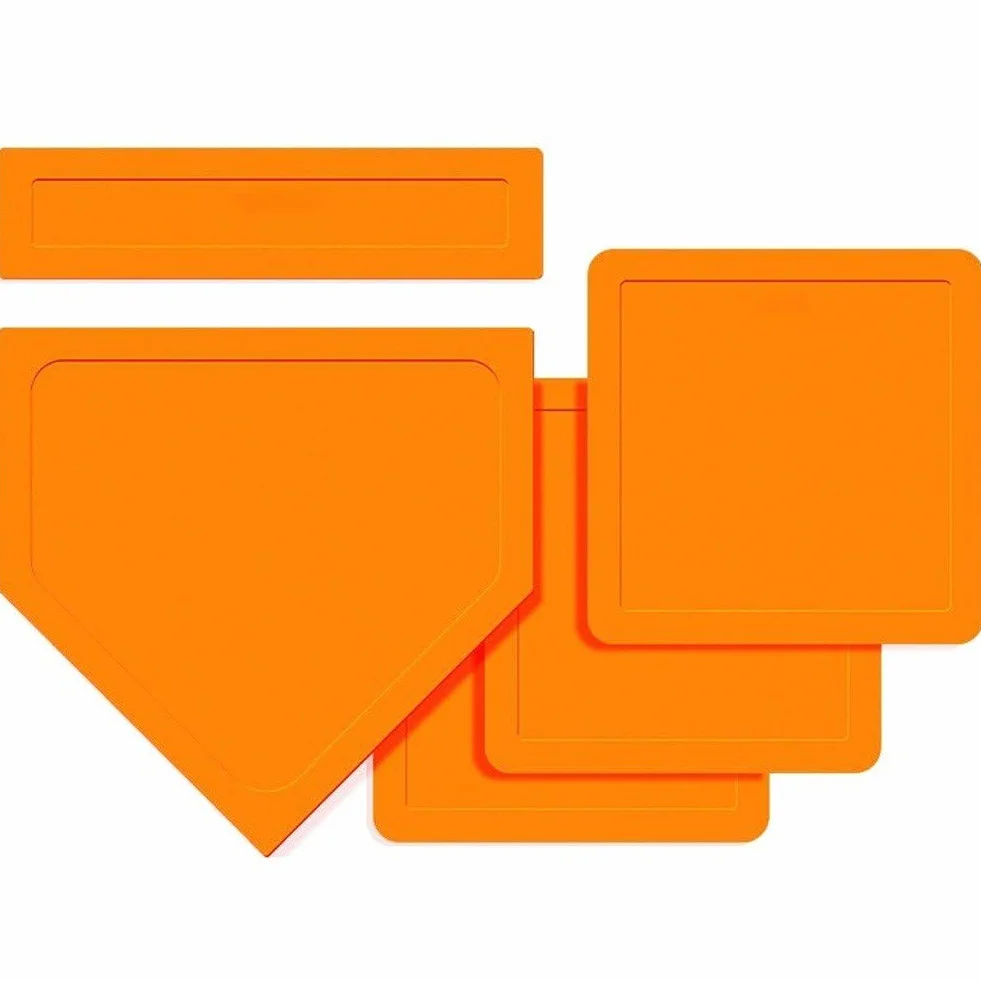 Set di Basi Baseball E Softball 5 Pezzi Basi Campo in Gomma per Bambini Adulti Basi Lancio per Baseball, Softball