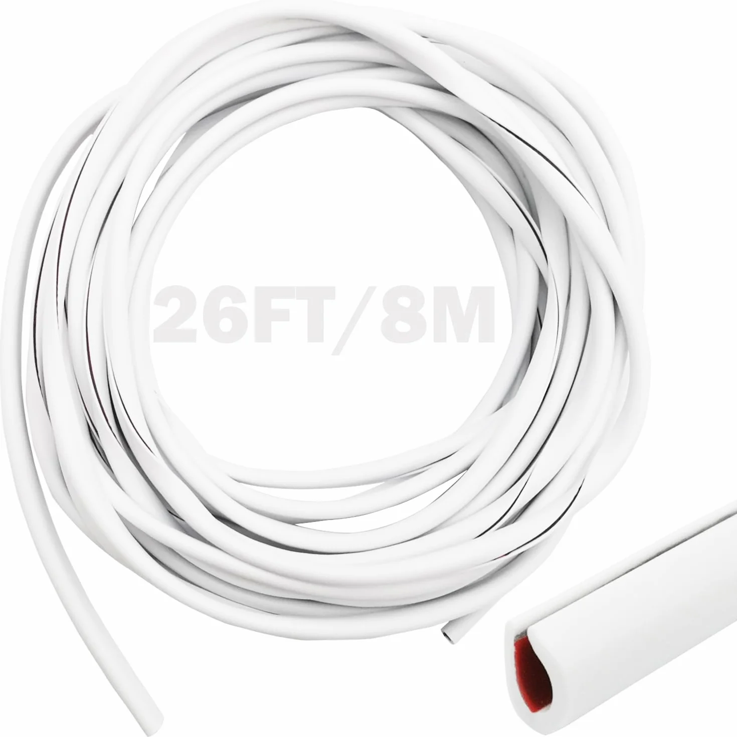 Guarnizione Porta Auto, CTRICALVER 8M Bianco Proteggi Portiera Auto, Forma a U PVC Proteggi Bordo Auto Striscia per la Maggior Parte delle Automobili