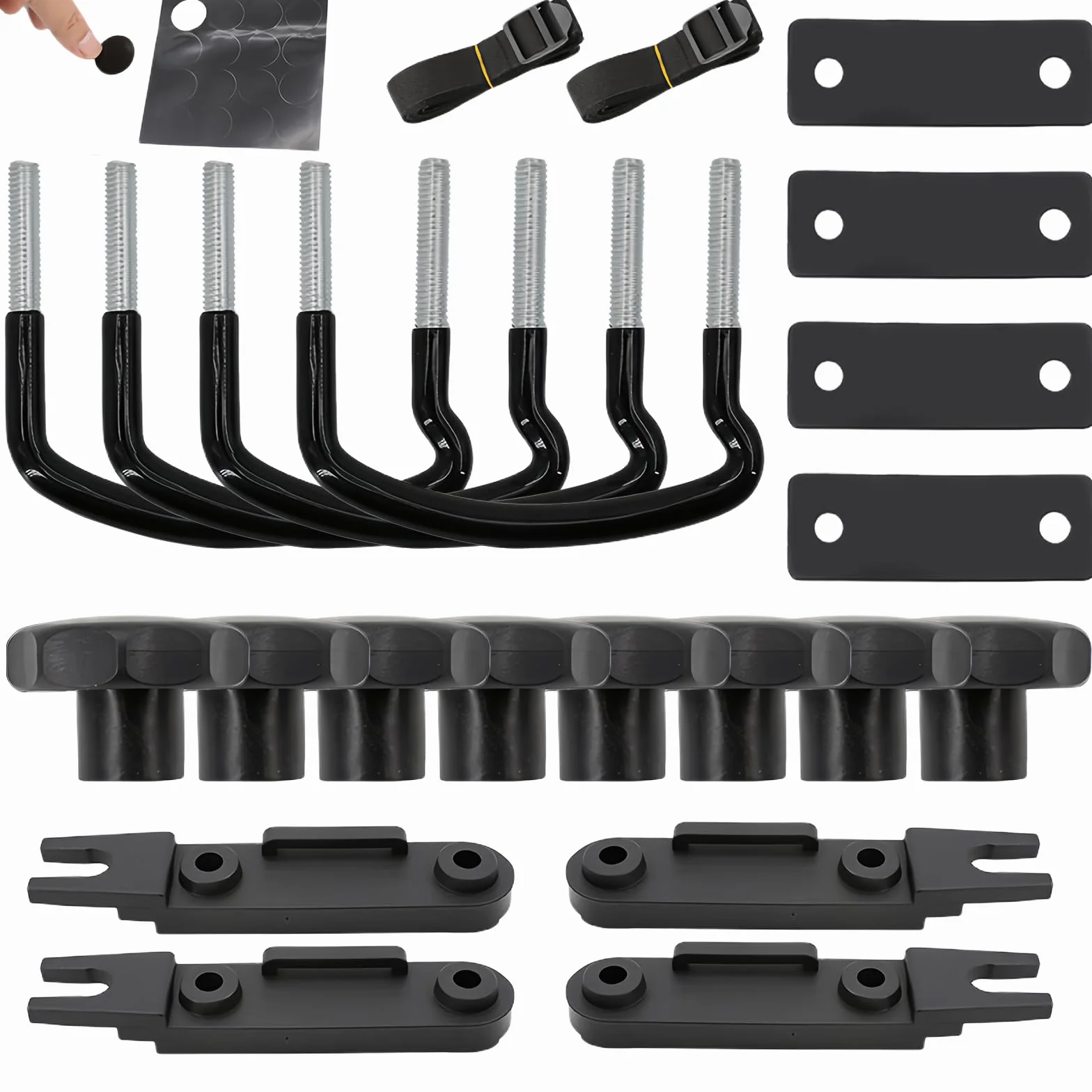 23 pezzi fissaggio box tetto, staffa U universale auto furgone, 85 mm larghezza interna 8 dadi bloccaggio