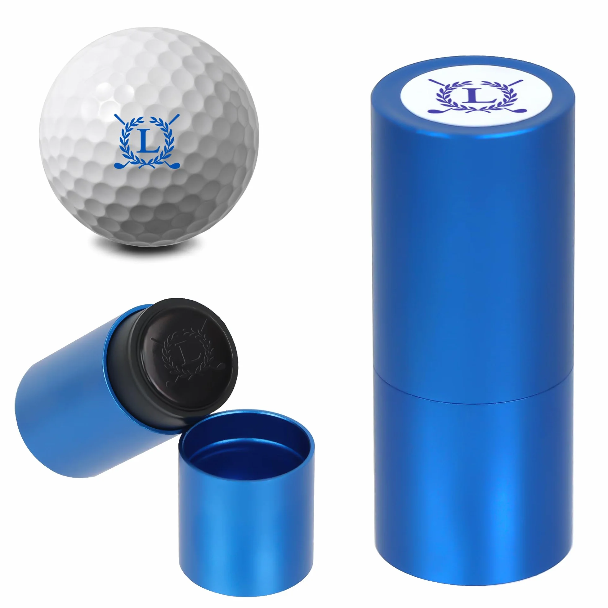 LACGO Timbro per palline da golf, autoinchiostrante riutilizzabile, accessori golf per uomini e donne