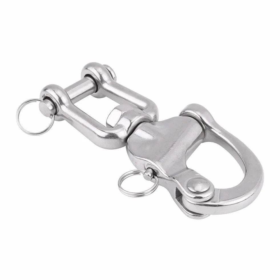 Grillo Moschettone Girevole 12mm Acciaio Inossidabile 316 Spinnaker Barche Vela (128mm)