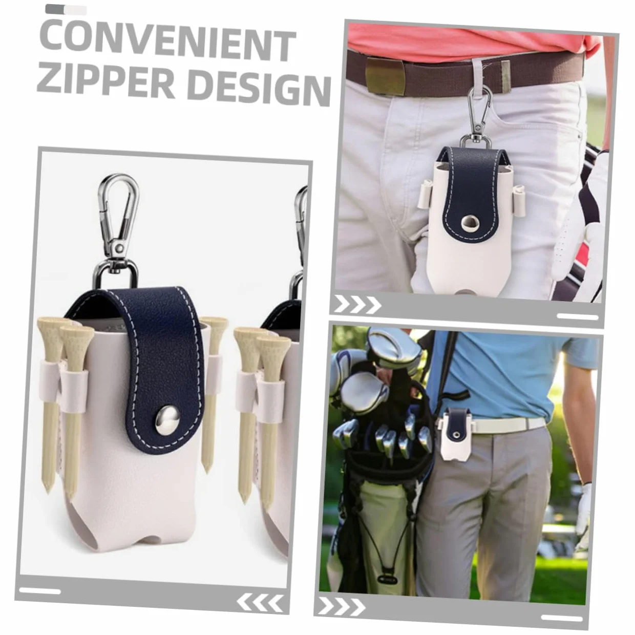 Borsa da Golf 2 Pezzi Custodia Porta Pallina Porta Tee Portatile