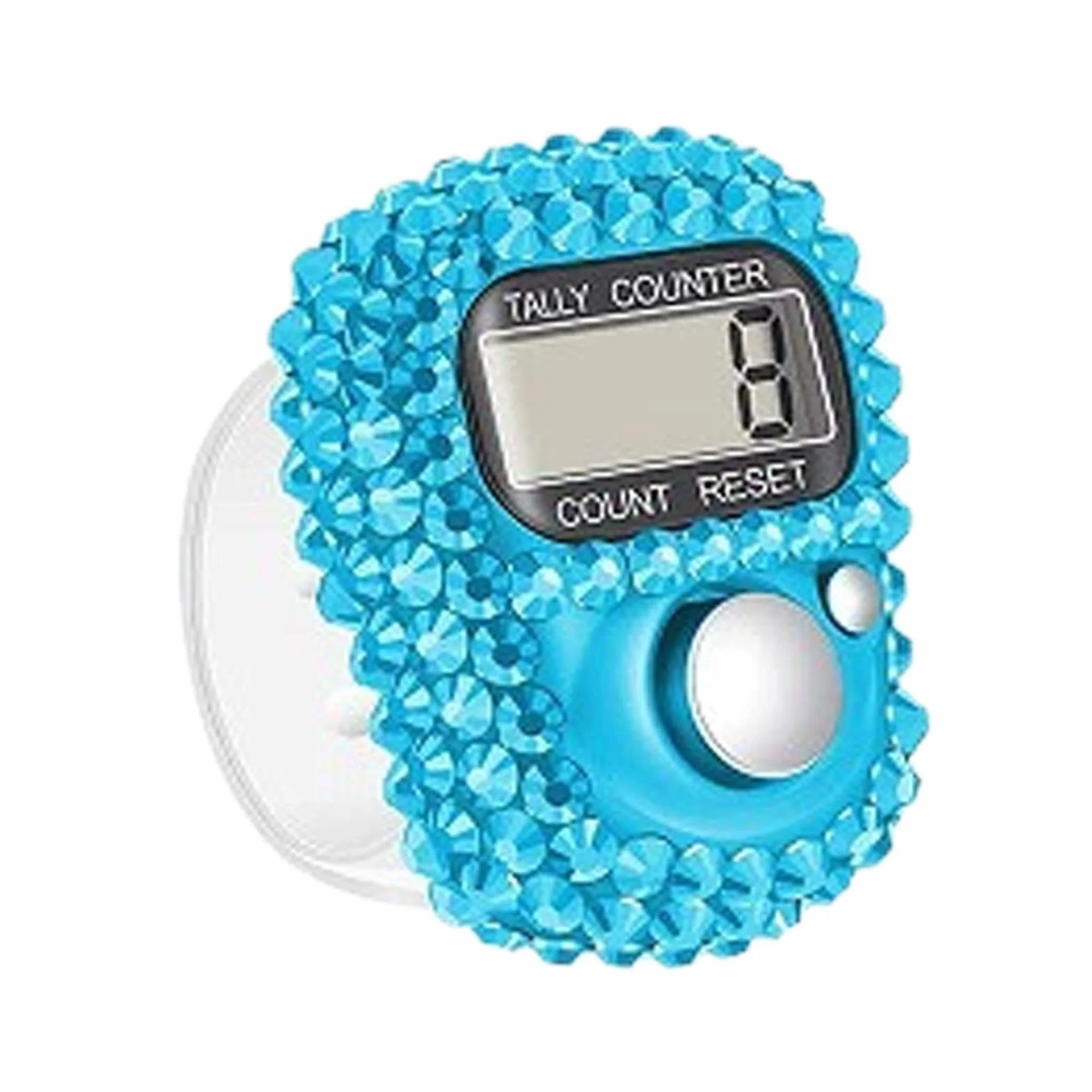 Contatore Elettronica Per Conteggio Dita Blu, Contatori Resettabili per Maglieria, Clicker Manuale LCD Digitale, Tornio Portatile