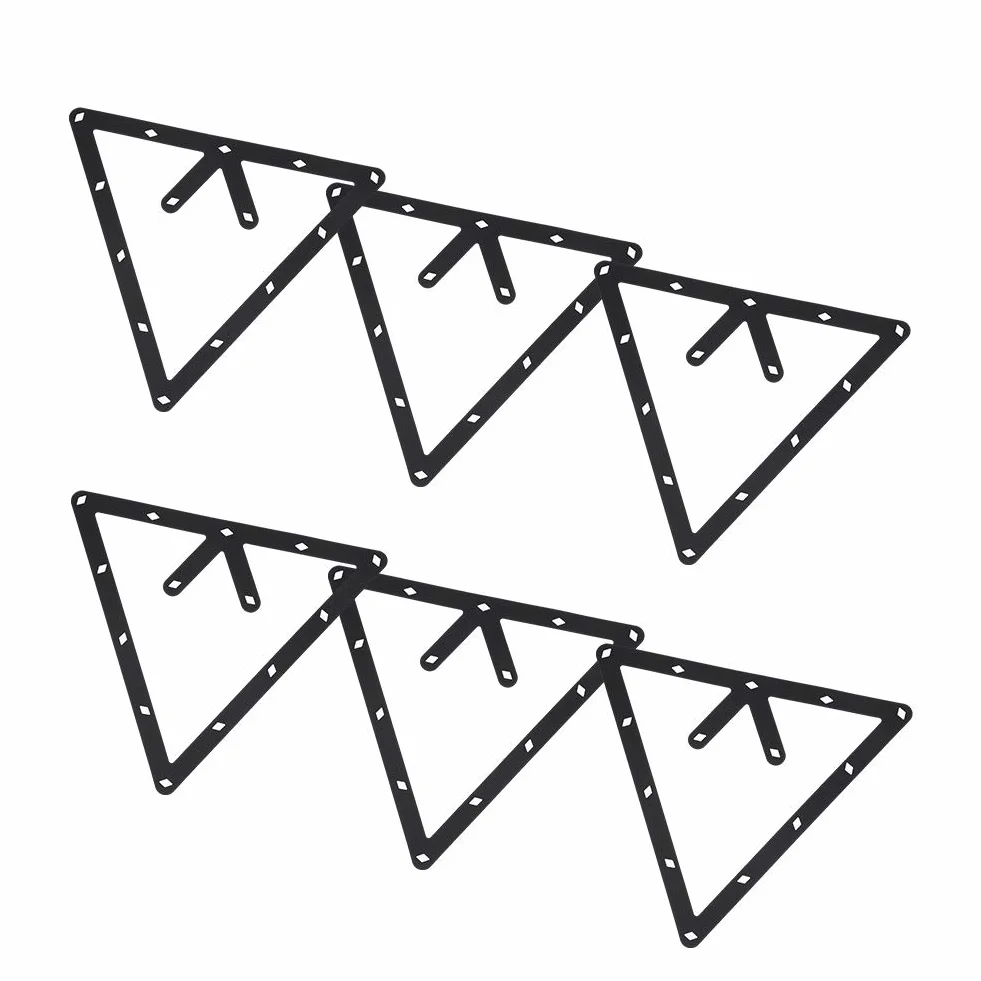 Magic Pool Rack Magnetic Triangle 6Pcs Set Billiard Ball Holder Black