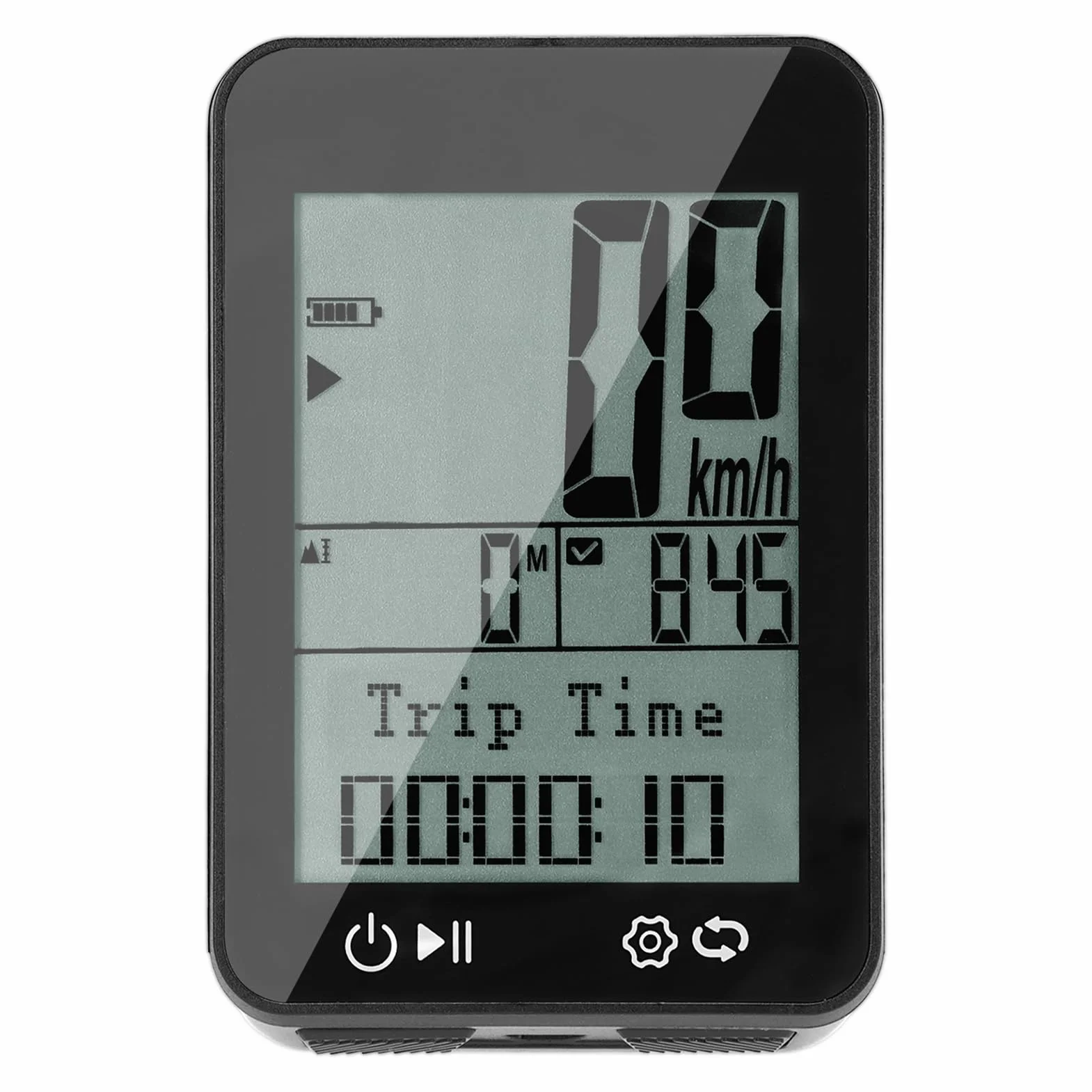 GPS Bike Computer IPX7 2.4" FSTN Display, Night Guide, Distance, Speed, Altitude, Time, Odometer
