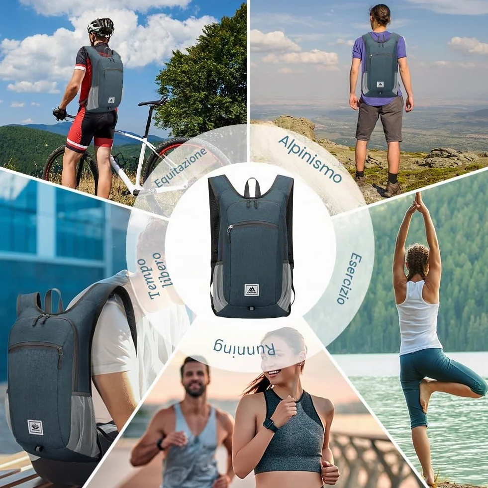 Flintronic Zaino Trekking Pieghevole 16L Ultraleggero Impermeabile per Escursionismo