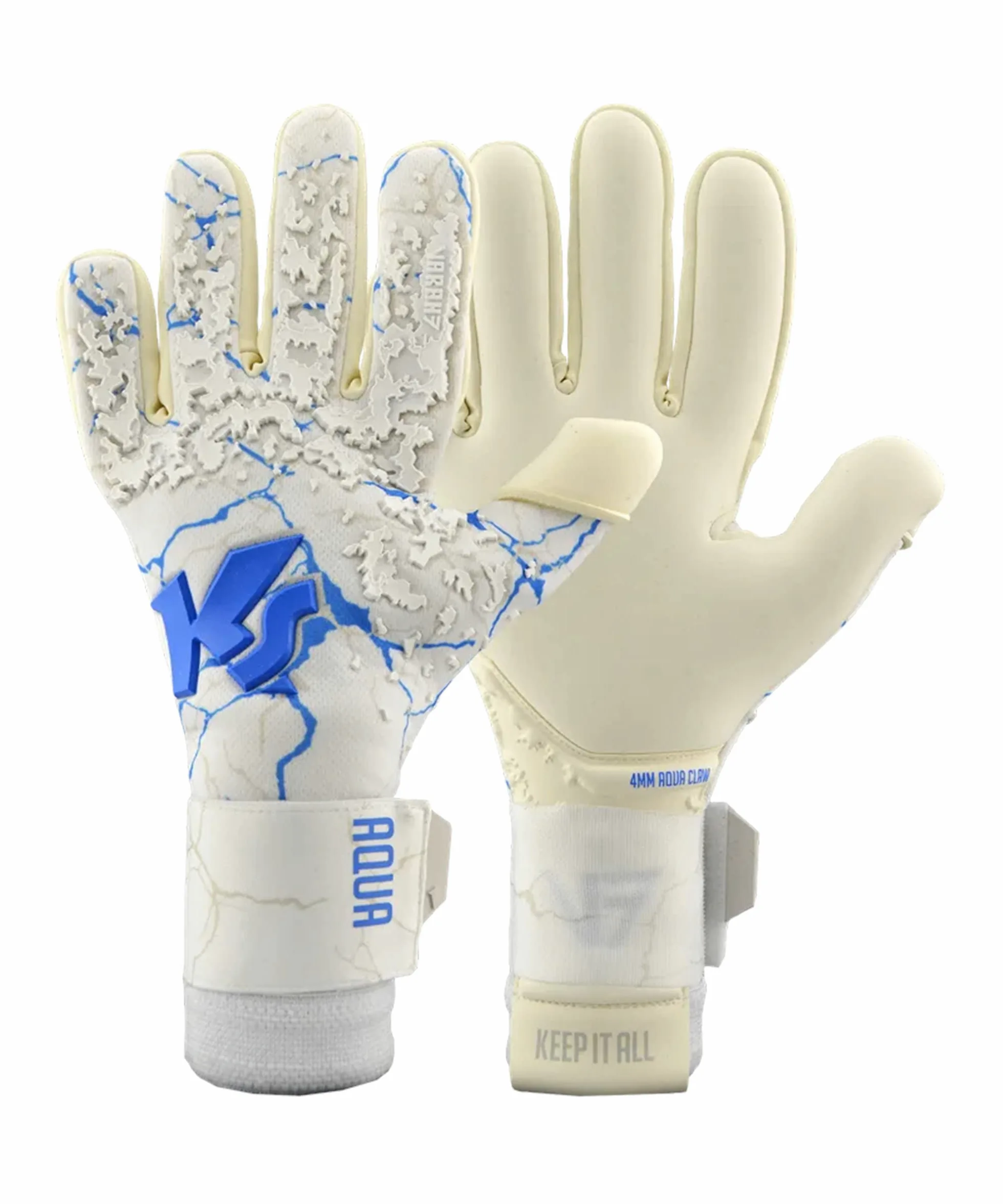KEEPERsport Varan Champ - Guanti da portiere professionali da 4 mm, per adulti, taglia 7-11